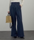【サロン アダム エ ロペ/SALON adam et rope'】のデニムSTYLE UP TACK PANTS 人気、トレンドファッション・服の通販 founy(ファニー) ファッション Fashion レディースファッション Fashion for Women パンツ Pants & Trousers なめらか Smooth, Silky Texture ジャケット Jacket, Outerwear ストレート Straight, Straight Cut デニム Denim, Jeans Material ドレープ Drape, Draping Fabric ポケット Pocket, Pocket Detail ワイド Wide, Wide Fit エレガント 上品 Elegant thumbnail ネイビー系(42)|ID: prp329100004830231 ipo3291000000035158824
