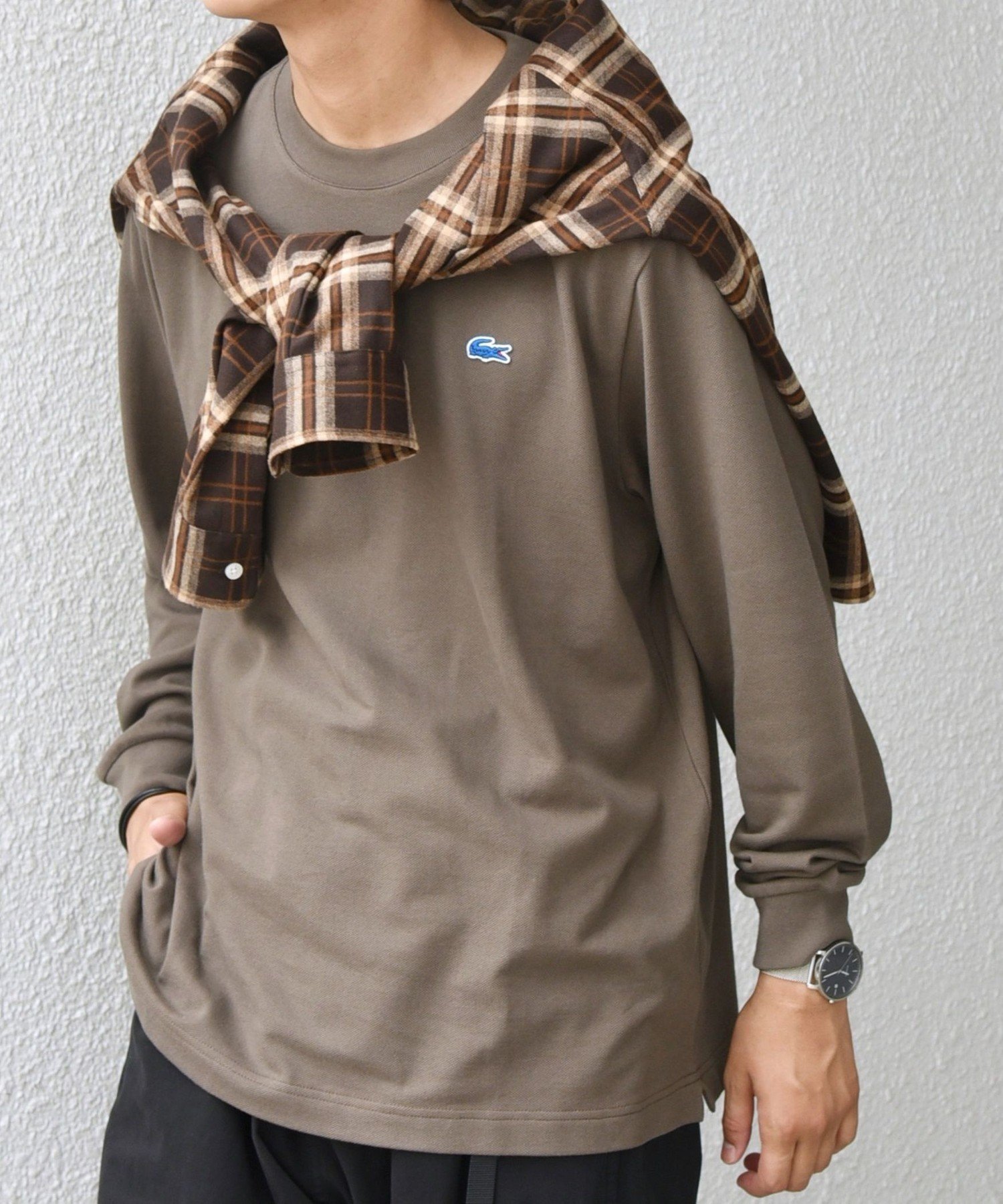 【シップス/SHIPS / MEN】の【SHIPS any別注】LACOSTE ワンポイント ピケ クルーネック Tシャツ 25AW (ロンT) インテリア・キッズ・メンズ・レディースファッション・服の通販 founy(ファニー) ファッション Fashion メンズファッション Fashion for Men インナー Innerwear クラシック Classic, Timeless Style 鹿の子 Piqué, Kanoko Fabric ジャケット Jacket, Outerwear スリット Slit, Slit Detail 定番 Standard, Basic Item 人気 Popular, Best Seller フィット Fit, Slim Fit フランス France, French 別注 Limited Edition, Custom Order リラックス Relax, Relaxed Fit ワンポイント One Point, Statement Accent 2025年 2025 2025-2026秋冬・A/W Autumn/Winter 2025–26 AW25–26 カーキ|ID: prp329100004830247 ipo3291000000035158914