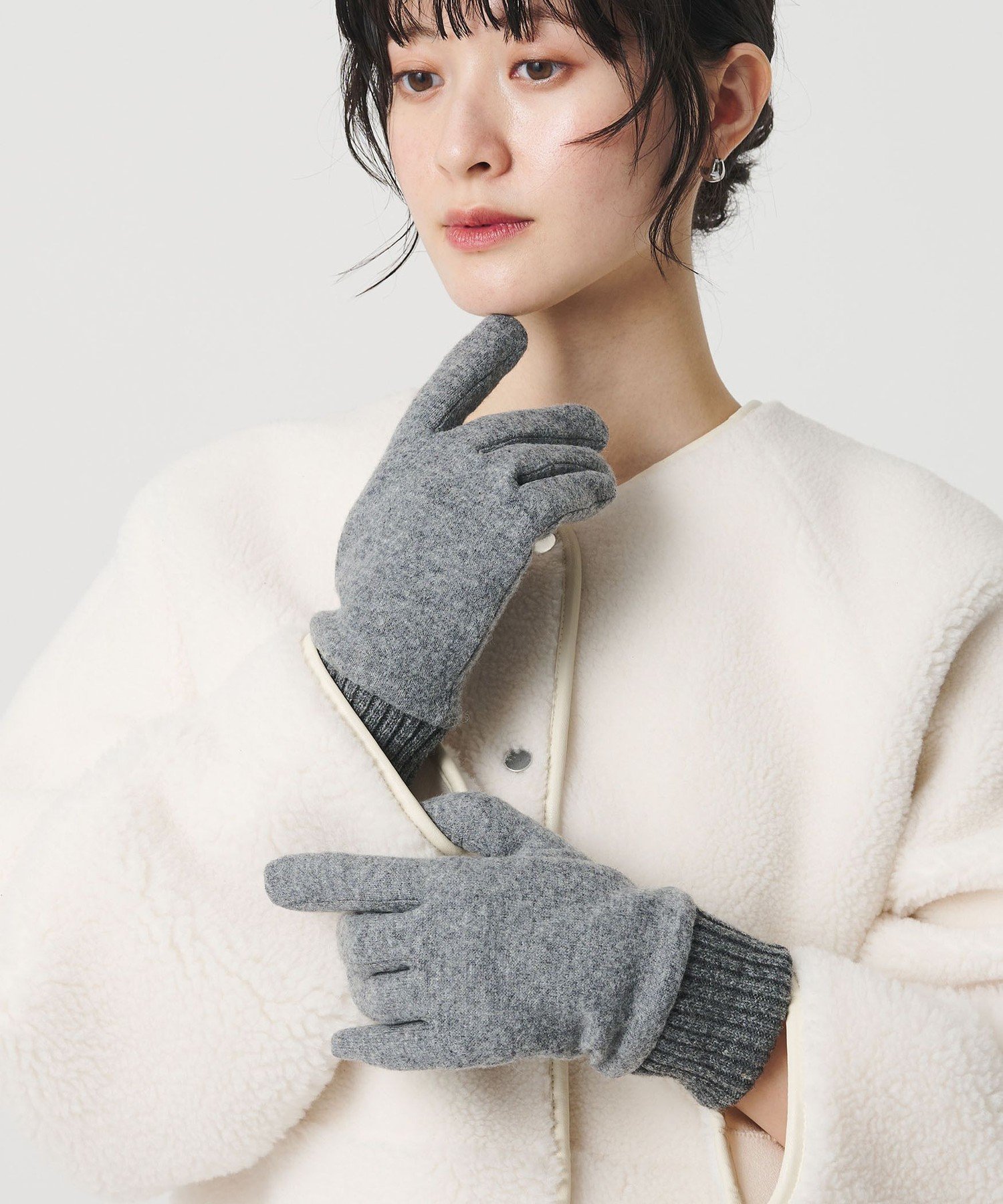 【ビューティ&ユース ユナイテッドアローズ/BEAUTY&YOUTH / UNITED ARROWS】のカラー ジャージー リブ グローブ インテリア・キッズ・メンズ・レディースファッション・服の通販 founy(ファニー) 　ファッション　Fashion　レディースファッション　Fashion for Women　シンプル　Simple, Minimal　ジャケット　Jacket, Outerwear　スマホ　Smartphone, Mobile Device　スリット　Slit, Slit Detail　人気　Popular, Best Seller　フェミニン　Feminine, Girly　ブルゾン　Blouson, Bomber Jacket　エレガント 上品　Elegant　ビジネス 仕事 通勤　Business / Work / Commuting　MD.GRAY|ID: prp329100004830262 ipo3291000000035159048