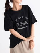 【ラシュッド/LASUD】のツイードロゴ刺繍半袖Tシャツ 人気、トレンドファッション・服の通販 founy(ファニー) ファッション Fashion レディースファッション Fashion for Women トップス・カットソー Cut & Sew Tops シャツ・ブラウス・オフィスカジュアル Elegant Blouses & Button-Ups ロングTシャツ・Tシャツ Longline T-Shirts & Tees コンパクト Compact, Small Size ツイード Twill, Twill Weave デニム Denim, Jeans Material フェミニン Feminine, Girly フレア Flare, Flared フロント Front, Front Design ベーシック Basic, Essential ボトム Bottoms, Lower Wear ルーズ Loose, Oversized 半袖 Short Sleeve, Half Sleeve thumbnail ブラック|ID: prp329100004830266 ipo3291000000035159086