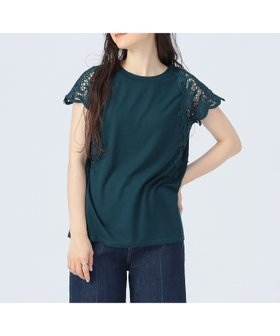 【ビームス ハート/BEAMS HEART】のレース 袖コンビ Tシャツ 人気、トレンドファッション・服の通販 founy(ファニー) ファッション Fashion レディースファッション Fashion for Women トップス・カットソー Cut & Sew Tops シャツ・ブラウス・オフィスカジュアル Elegant Blouses & Button-Ups ロングTシャツ・Tシャツ Longline T-Shirts & Tees おすすめ Recommended / Our Picks カットソー Cut and Sewn Top コンビ Combo, Combination Style ストレート Straight, Straight Cut スラックス Slacks, Dress Pants タイトスカート Pencil Skirt, Tight Skirt デニム Denim, Jeans Material バランス Balance, Style Balance マニッシュ Mannish, Boyish ミックス Mix, Mixed Style レース Lace, Lace Fabric ワイド Wide, Wide Fit エレガント 上品 Elegant 半袖 Short Sleeve, Half Sleeve |ID:prp329100004830267