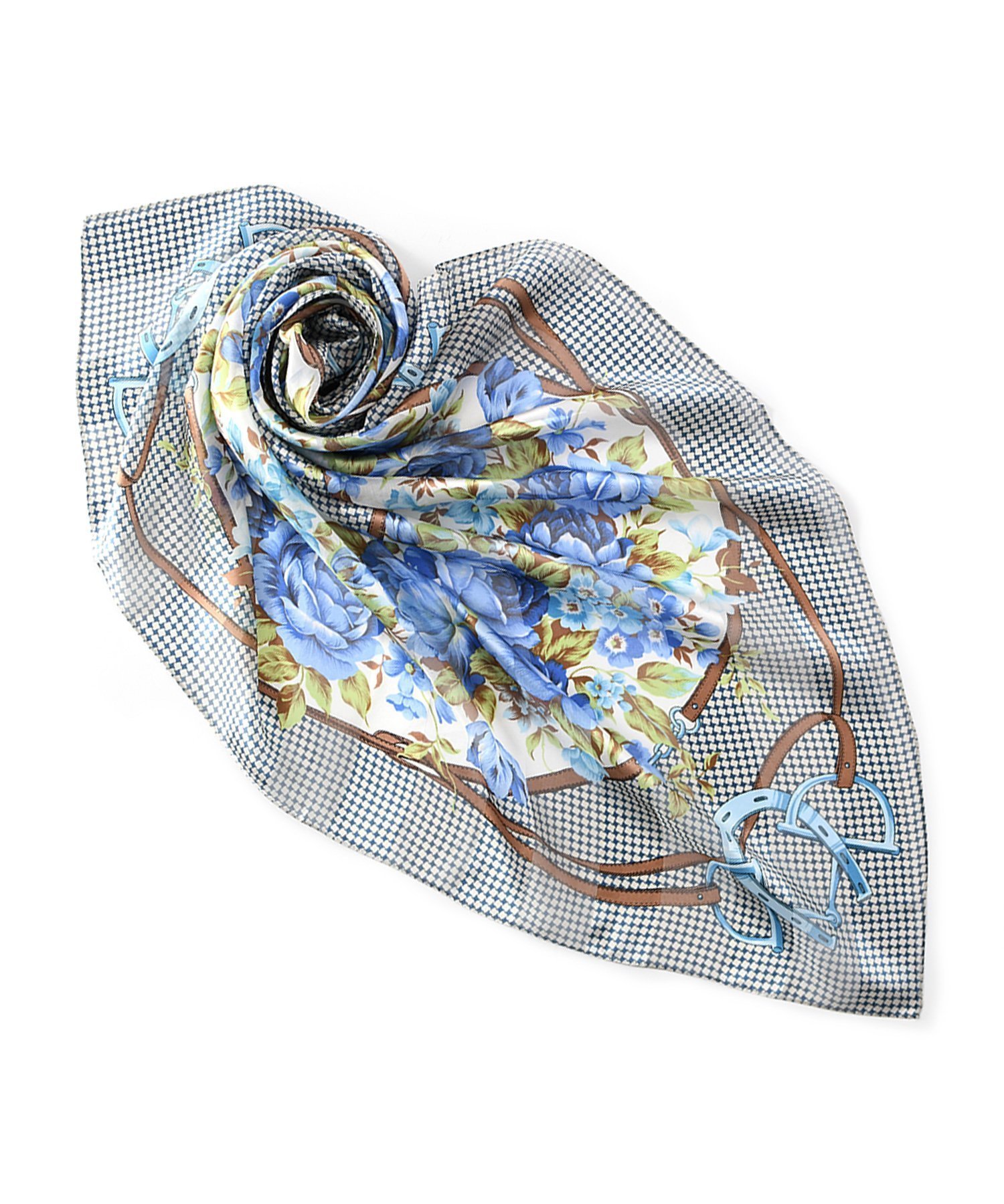 【その他のブランド/Other】の【キヌフローレス】シルク100% 日本製 横浜スカーフ 千鳥ブーケ 人気、トレンドファッション・服の通販 founy(ファニー) 　ファッション　Fashion　レディースファッション　Fashion for Women　イタリア　Italy　シルク　Silk, 100% Silk　スカーフ　Scarf, Neckwear　スクエア　Square, Square Shape　ストライプ　Stripe, Striped Pattern　フェミニン　Feminine, Girly　フランス　France, French　プリント　Print, Printed Pattern　ミックス　Mix, Mixed Style　日本製　Made In Japan　 other-1|ID: prp329100004830285 ipo3291000000035159245