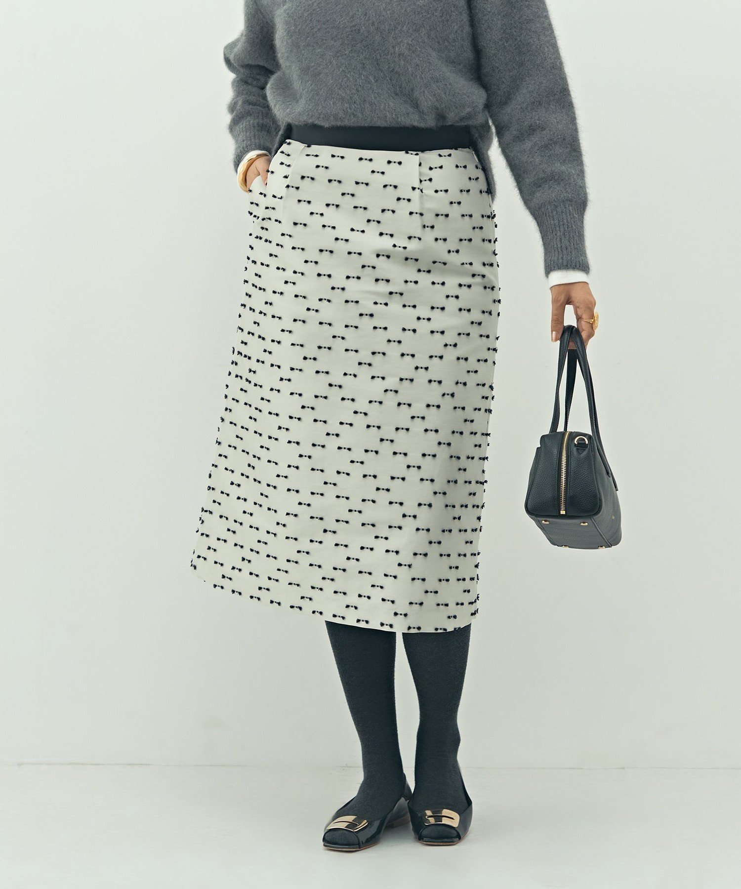 【ノーリーズ/NOLLEY'S】の《セットアップ対応》ウォッシャブルリボンジャガードAラインスカート インテリア・キッズ・メンズ・レディースファッション・服の通販 founy(ファニー) 　ファッション　Fashion　レディースファッション　Fashion for Women　セットアップ　Matching Sets　スカート・ミニ/ミディ/マキシ　Skirts / Mini, Midi & Maxi Skirts　スカート　Skirts　Aライン・フレアスカート　A-Line & Flared Skirts　セットアップ　Set-Up, Coordinated Outfit　タフタ　Taffeta, Structured Fabric　ランダム　Random, Irregular　リボン　Ribbon, Bow　おすすめ　Recommended / Our Picks　日本製　Made In Japan　エレガント 上品　Elegant　セレモニー　Ceremony　2025年　2025　2025-2026秋冬・A/W　Autumn/Winter 2025–26 AW25–26　ベージュ系その他|ID: prp329100004830312 ipo3291000000035159655