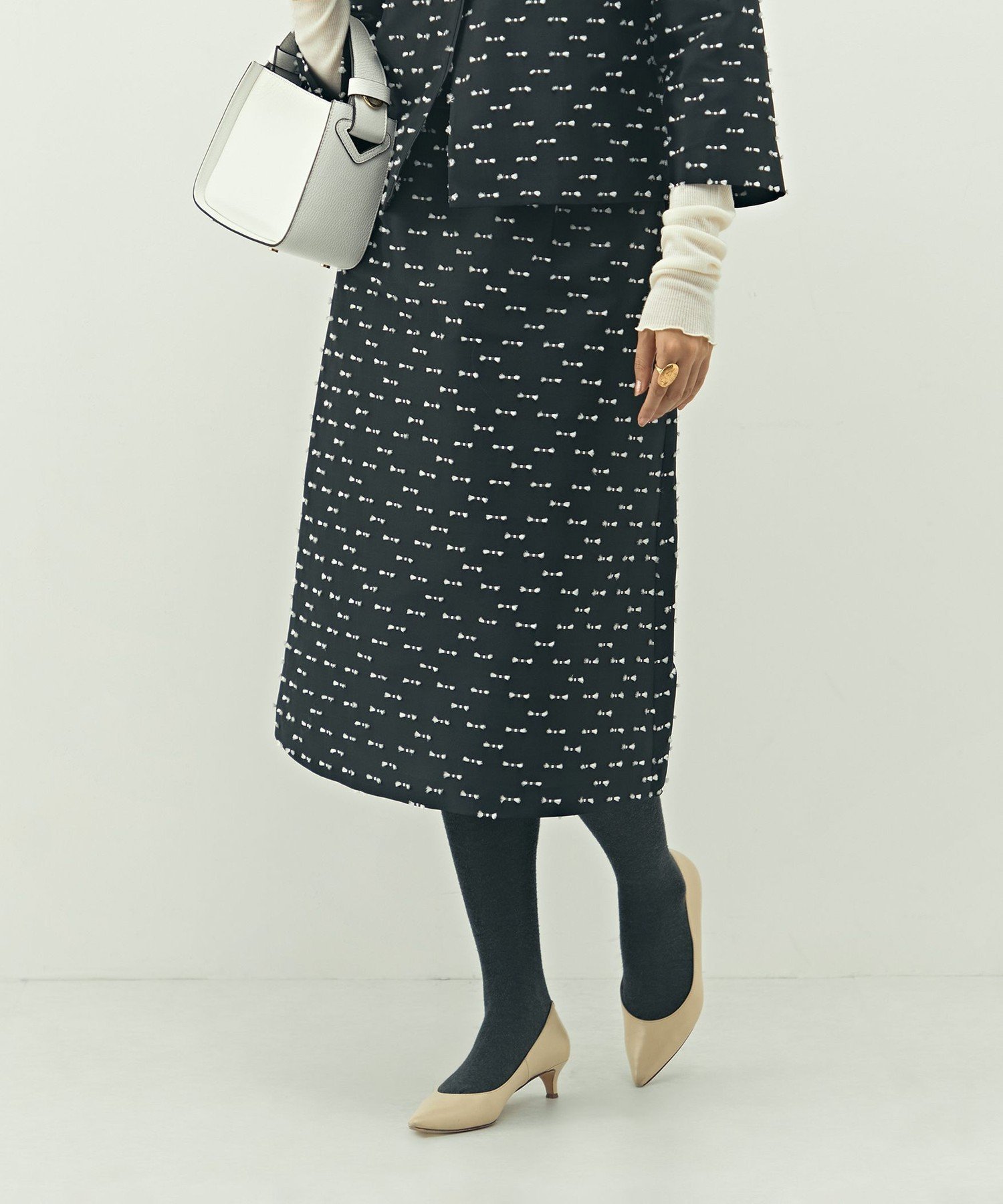 【ノーリーズ/NOLLEY'S】の《セットアップ対応》ウォッシャブルリボンジャガードAラインスカート インテリア・キッズ・メンズ・レディースファッション・服の通販 founy(ファニー) 　ファッション　Fashion　レディースファッション　Fashion for Women　セットアップ　Matching Sets　スカート・ミニ/ミディ/マキシ　Skirts / Mini, Midi & Maxi Skirts　スカート　Skirts　Aライン・フレアスカート　A-Line & Flared Skirts　セットアップ　Set-Up, Coordinated Outfit　タフタ　Taffeta, Structured Fabric　ランダム　Random, Irregular　リボン　Ribbon, Bow　おすすめ　Recommended / Our Picks　日本製　Made In Japan　エレガント 上品　Elegant　セレモニー　Ceremony　2025年　2025　2025-2026秋冬・A/W　Autumn/Winter 2025–26 AW25–26　ブラック系その他|ID: prp329100004830312 ipo3291000000035159657