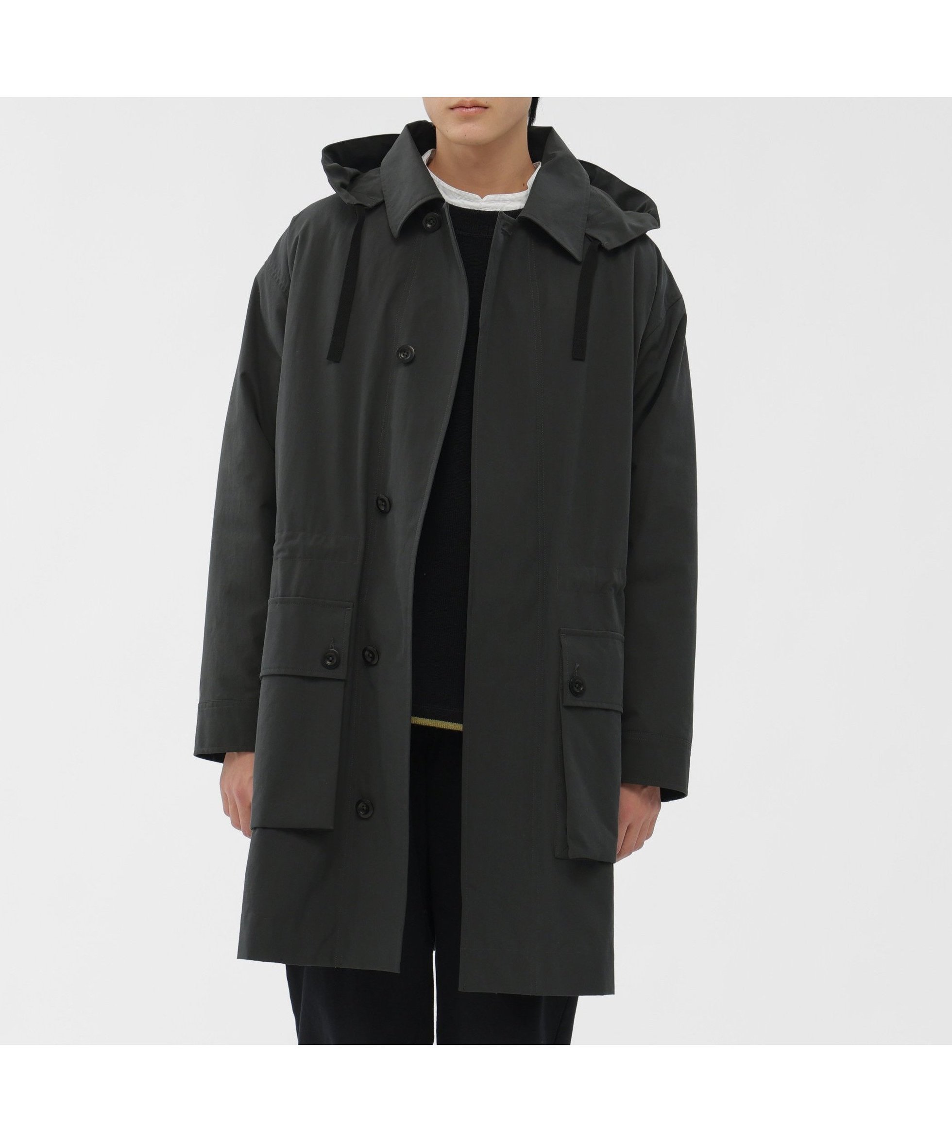 【マーガレット ハウエル/MARGARET HOWELL / MEN】のBRUSHED COTTON CANVAS COAT インテリア・キッズ・メンズ・レディースファッション・服の通販 founy(ファニー) 　ファッション　Fashion　メンズファッション　Fashion for Men　アウター　Men's Coats Outerwear　キャンバス　Canvas, Canvas Fabric　スピンドル　Spindle, Drawcord　ポケット　Pocket, Pocket Detail　ミリタリー　Military, Army Style　ライナー　Liner, Inner Layer　ヴィンテージ　Vintage Style　CHARCOAL3|ID: prp329100004830319 ipo3291000000035159732