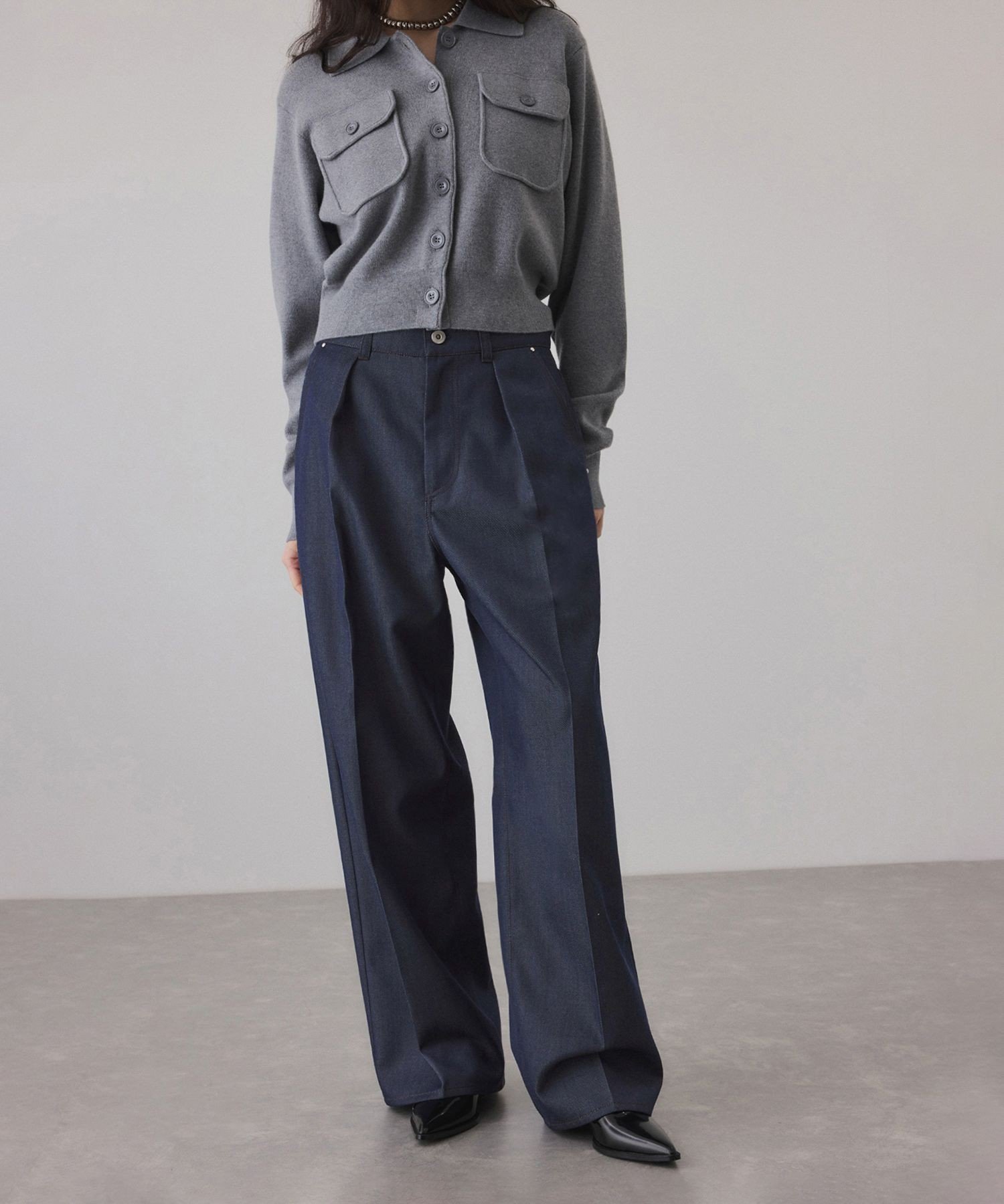 【アダム エ ロペ/ADAM ET ROPE'】のNIKKE TW DENIM PANTS インテリア・キッズ・メンズ・レディースファッション・服の通販 founy(ファニー) 　ファッション　Fashion　レディースファッション　Fashion for Women　パンツ　Pants & Trousers　デニムパンツ・ジーンズ・美脚デニム　Denim Jeans & Pants　今季　This Season, Current Season　スウェット / スエット　Sweatshirt, Sweatwear　スカーフ　Scarf, Neckwear　スタイリッシュ　Stylish, Fashionable　スラックス　Slacks, Dress Pants　セットアップ　Set-Up, Coordinated Outfit　ダウン　Down, Puffer　デニム　Denim, Jeans Material　フロント　Front, Front Design　ポケット　Pocket, Pocket Detail　マニッシュ　Mannish, Boyish　ヨーク　Yoke, Yoke Design　リラックス　Relax, Relaxed Fit　レース　Lace, Lace Fabric　おすすめ　Recommended / Our Picks　ビジネス 仕事 通勤　Business / Work / Commuting　2026年　2026　ネイビー(40)|ID: prp329100004830328 ipo3291000000035159858