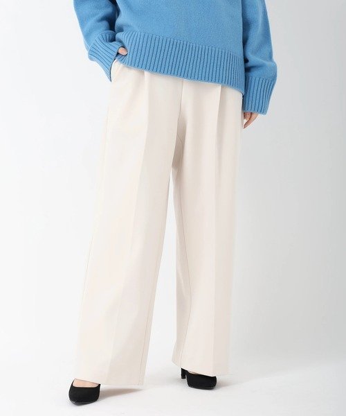 【ストロベリーフィールズ/STRAWBERRY FIELDS】のバックウォームジャージパンツ インテリア・キッズ・メンズ・レディースファッション・服の通販 founy(ファニー) 　ファッション　Fashion　レディースファッション　Fashion for Women　パンツ　Pants & Trousers　バッグ　Bags　オフベージュ2|ID: prp329100004830333 ipo3291000000035159886