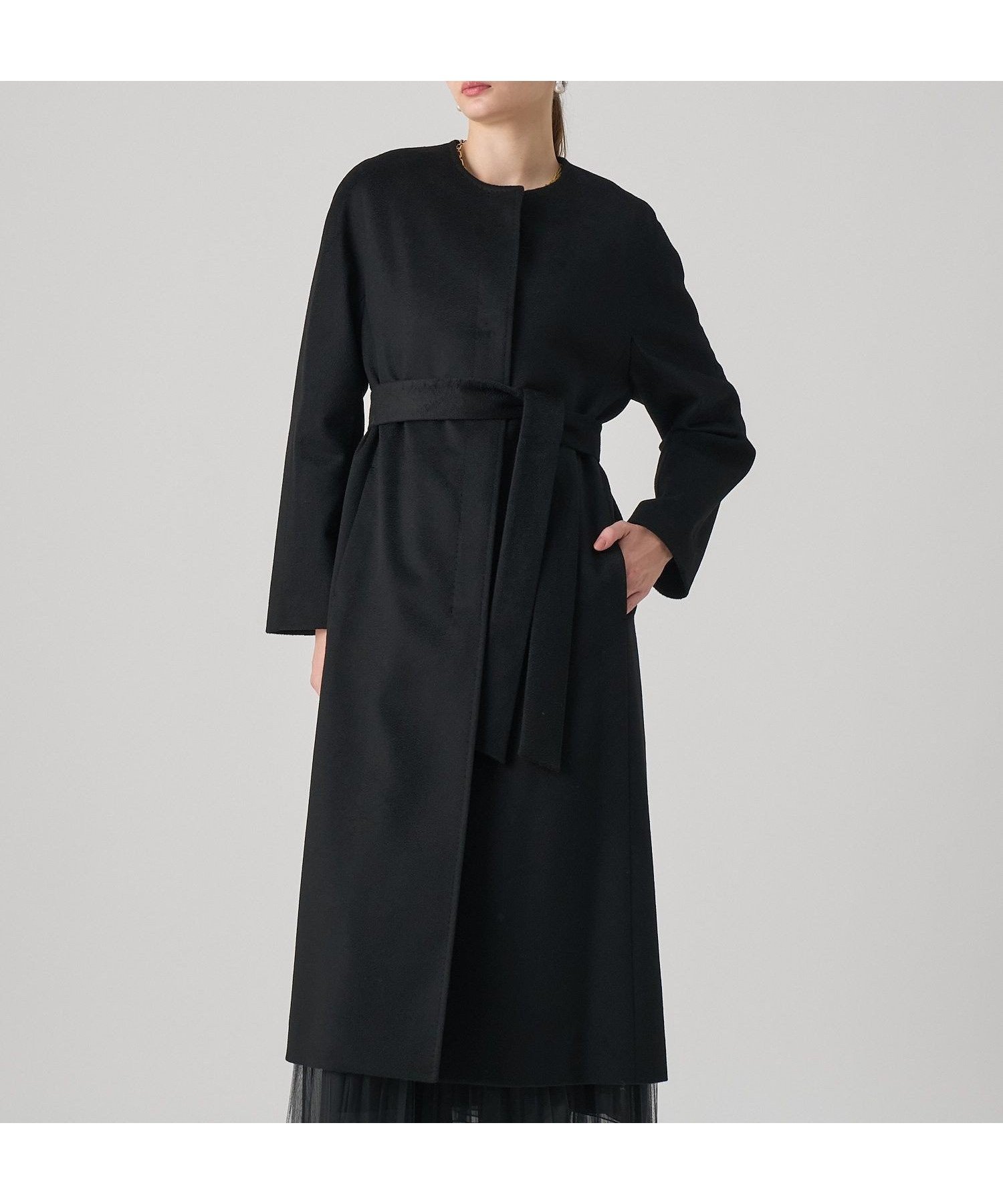 【アナイ/ANAYI】のカシミヤベルト付きクルーコート インテリア・キッズ・メンズ・レディースファッション・服の通販 founy(ファニー) ファッション Fashion レディースファッション Fashion for Women アウター Coat / Outerwear Collection コート・ロングコート・ピーコート Long Coats, Peacoats & More ベルト&ウエストマーク Belts & Waist Accessories ウェーブ Wavy Pattern サテン Satin, Glossy Fabric ジャケット Jacket, Outerwear スマート Smart, Elegant スリーブ Sleeve, Long Sleeve / Short Sleeve ハンド Hand, Handmade フロント Front, Front Design ラグジュアリー Luxury, Elegant A/W・秋冬 Autumn/Winter 再入荷 Restock / Back in Stock black|ID: prp329100004830339 ipo3291000000035159966