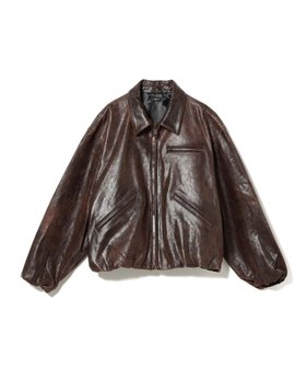 【ビームス/BEAMS / MEN】のワイドショートフィット ゴートレザー ジップブルゾン 人気、トレンドファッション・服の通販 founy(ファニー) ファッション Fashion メンズファッション Fashion for Men ヴィンテージ Vintage Style ショート Short, Short Length トレンド Trend, Trending Now ドローコード Drawcord, Drawstring Cord ブラウジング Blouson Silhouette, Cinched Waist ブルゾン Blouson, Bomber Jacket プリント Print, Printed Pattern ユーズド Used, Vintage-Look ワイド Wide, Wide Fit ワッシャー Washer, Crinkled Finish ワーク Workwear, Utility Style |ID:prp329100004830349