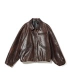 【ビームス/BEAMS / MEN】のワイドショートフィット ゴートレザー ジップブルゾン 人気、トレンドファッション・服の通販 founy(ファニー) ファッション Fashion メンズファッション Fashion for Men ヴィンテージ Vintage Style ショート Short, Short Length トレンド Trend, Trending Now ドローコード Drawcord, Drawstring Cord ブラウジング Blouson Silhouette, Cinched Waist ブルゾン Blouson, Bomber Jacket プリント Print, Printed Pattern ユーズド Used, Vintage-Look ワイド Wide, Wide Fit ワッシャー Washer, Crinkled Finish ワーク Workwear, Utility Style thumbnail BROWN|ID: prp329100004830349 ipo3291000000035160074