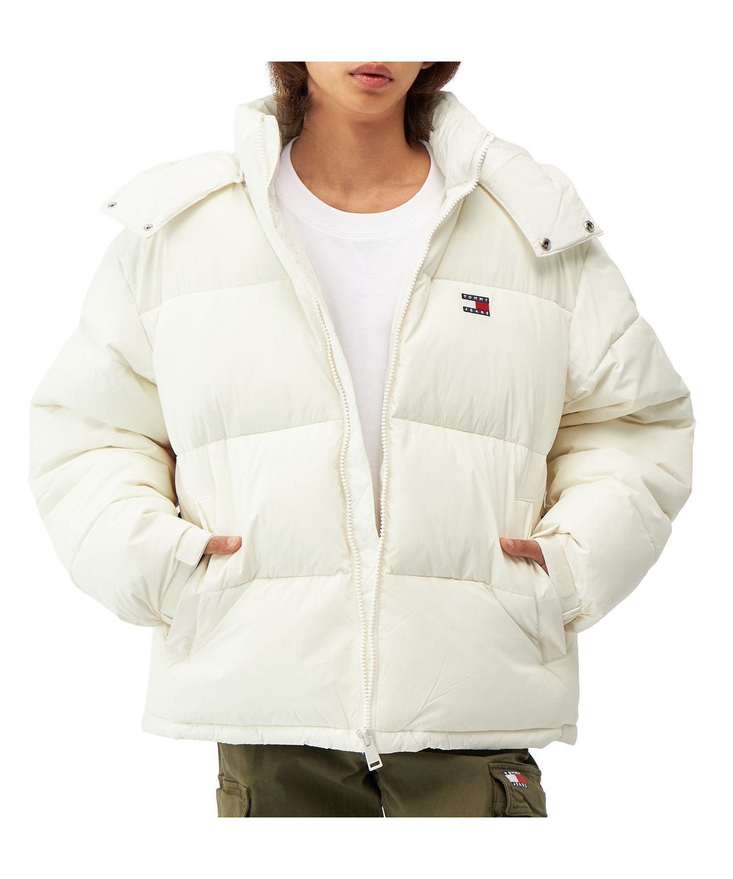 【トミーヒルフィガー/TOMMY HILFIGER / MEN】のフーデッドフラッグパッファジャケット インテリア・キッズ・メンズ・レディースファッション・服の通販 founy(ファニー) 　ファッション　Fashion　メンズファッション　Fashion for Men　アメリカン　American Style　インナー　Innerwear　キルティング　Quilted, Quilting　クラシック　Classic, Timeless Style　ゴルフ　Golf　スタンド　Stand Collar, Upright Stand　デニム　Denim, Jeans Material　ブロック　Block, Solid Block Pattern　モダン　Modern, Contemporary　人気　Popular, Best Seller　軽量　Lightweight, Ultra Light　ホワイトYBH|ID: prp329100004830358 ipo3291000000035160154