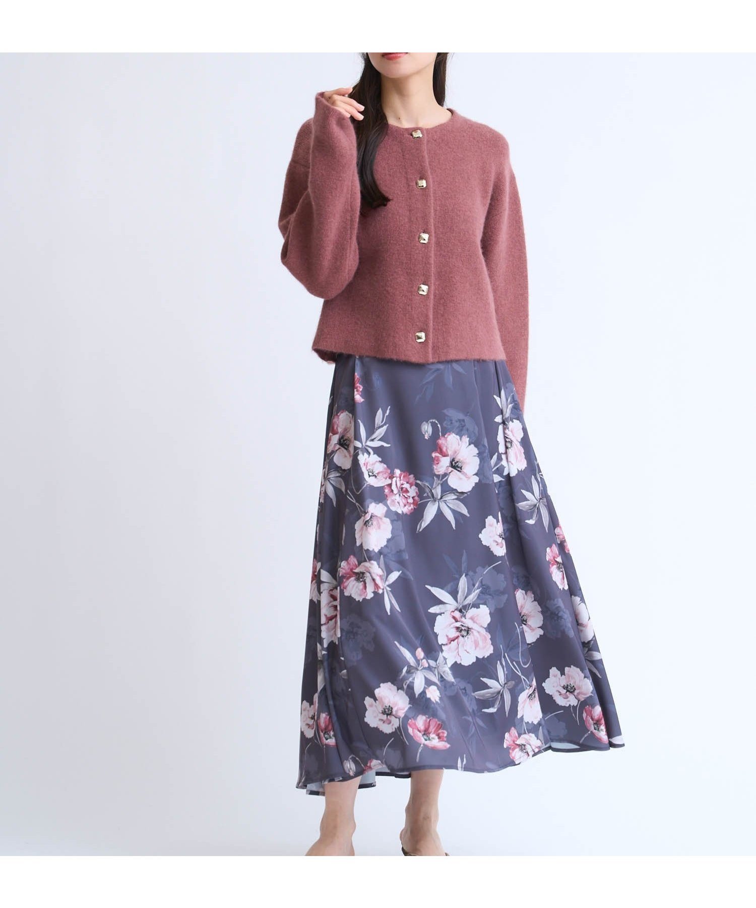 【ノエラ/Noela】のシャドーフラワースカート 人気、トレンドファッション・服の通販 founy(ファニー) 　ファッション　Fashion　レディースファッション　Fashion for Women　スカート　Skirts　おすすめ　Recommended / Our Picks　フラワー　Flower, Floral　プリント　Print, Printed Pattern　ポケット　Pocket, Pocket Detail　エレガント 上品　Elegant　 other-1|ID: prp329100004830366 ipo3291000000035160210