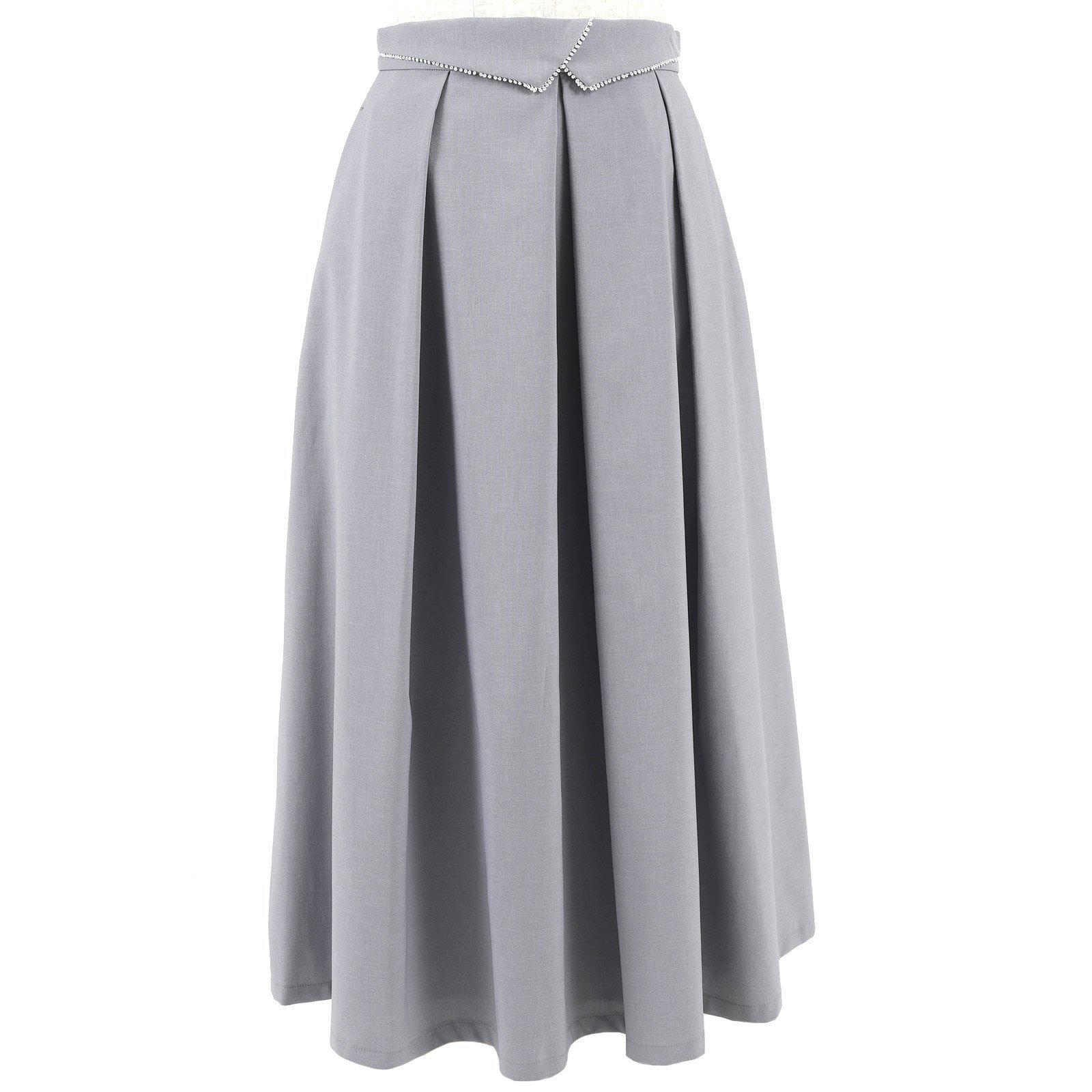 【キタムラ/Kitamura】のウエストデザインタックロングスカート KH0787 インテリア・キッズ・メンズ・レディースファッション・服の通販 founy(ファニー) 　ファッション　Fashion　レディースファッション　Fashion for Women　スカート　Skirts　ロングスカート　Long Skirts / Maxi & Midi Skirts　ストレッチ　Stretch, Stretchy Fabric　セットアップ　Set-Up, Coordinated Outfit　フロント　Front, Front Design　ボックス　Boxy, Box Shape　レース　Lace, Lace Fabric　ロング　Long, Long-Length　おすすめ　Recommended / Our Picks　エレガント 上品　Elegant　セレモニー　Ceremony　ビジネス 仕事 通勤　Business / Work / Commuting　ライトグレー82136|ID: prp329100004830374 ipo3291000000035160312