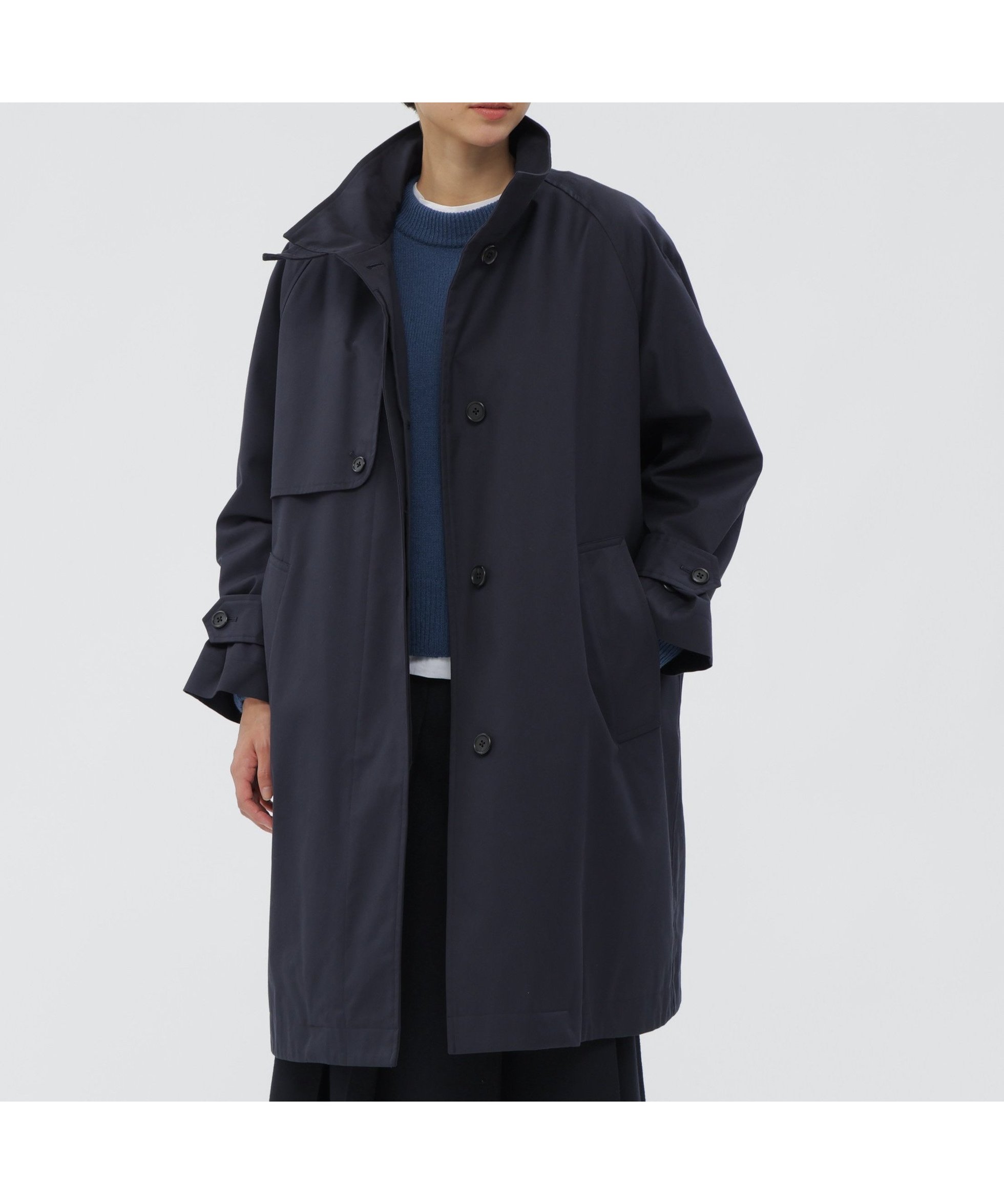 【マーガレットハウエル/MARGARET HOWELL】のCOTTON NYLON GABARDINE COAT インテリア・キッズ・メンズ・レディースファッション・服の通販 founy(ファニー) 　ファッション　Fashion　レディースファッション　Fashion for Women　アウター　Coat / Outerwear Collection　コート・ロングコート・ピーコート　Long Coats, Peacoats & More　スタンド　Stand Collar, Upright Stand　フラップ　Flap, Flap Pocket　ライナー　Liner, Inner Layer　DARK NAVY1|ID: prp329100004830376 ipo3291000000035160359