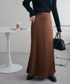 【ディスコート/Discoat】の【高見え/WEB限定】サテンフレアスカート 人気、トレンドファッション・服の通販 founy(ファニー) ファッション Fashion レディースファッション Fashion for Women スカート Skirts Aライン・フレアスカート A-Line & Flared Skirts サテン Satin, Glossy Fabric フレア Flare, Flared フロント Front, Front Design ベーシック Basic, Essential エレガント 上品 Elegant A/W・秋冬 Autumn/Winter thumbnail ブラウン|ID: prp329100004830390 ipo3291000000035160545