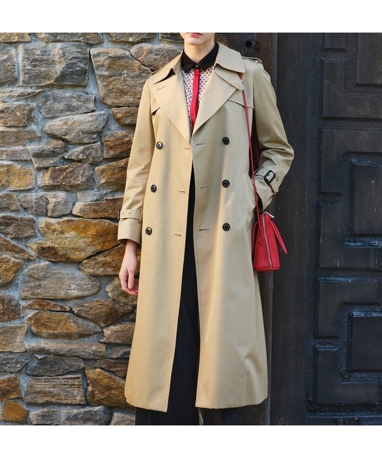 【ドレステリア/DRESSTERIOR】のコットンギャバジントレンチコート 人気、トレンドファッション・服の通販 founy(ファニー) 　ファッション　Fashion　レディースファッション　Fashion for Women　アウター　Coat / Outerwear Collection　コート・ロングコート・ピーコート　Long Coats, Peacoats & More　トレンチコート / 春秋の定番アウター　Trench Coats　スマート　Smart, Elegant　トレンチ　Trench, Trench Coat　ドレス　Dress, One-Piece　 other-1|ID: prp329100004830391 ipo3291000000035160547