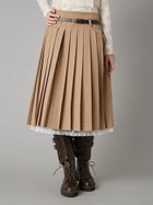 【リリーブラウン/Lily Brown】のベルト付きレースプリーツスカート 人気、トレンドファッション・服の通販 founy(ファニー) ファッション Fashion レディースファッション Fashion for Women スカート Skirts プリーツスカート / 上品フェミニンスタイル Pleated Skirts ベルト&ウエストマーク Belts & Waist Accessories クラシカル Classical, Vintage-Inspired 切替 Switching, Contrast Panel シューズ Shoes, Footwear スマート Smart, Elegant ソックス Socks, Hosiery トレンド Trend, Trending Now バランス Balance, Style Balance フェイクレザー Faux Leather, PU Leather プリーツ Pleats, Pleated レース Lace, Lace Fabric thumbnail BEG[037]|ID: prp329100004830395 ipo3291000000035160604