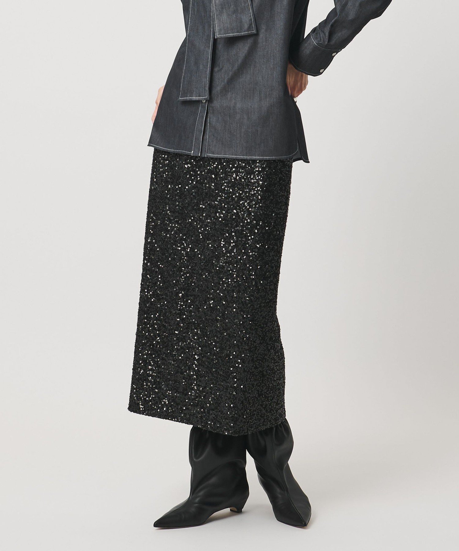 【ユナイテッドアローズ/UNITED ARROWS】のスパンコール Iライン スカート 人気、トレンドファッション・服の通販 founy(ファニー) ファッション Fashion レディースファッション Fashion for Women スカート Skirts シンプル Simple, Minimal ジャケット Jacket, Outerwear スパンコール Sequins, Sequin Embellishment ラグジュアリー Luxury, Elegant other-1|ID: prp329100004830401 ipo3291000000035160700