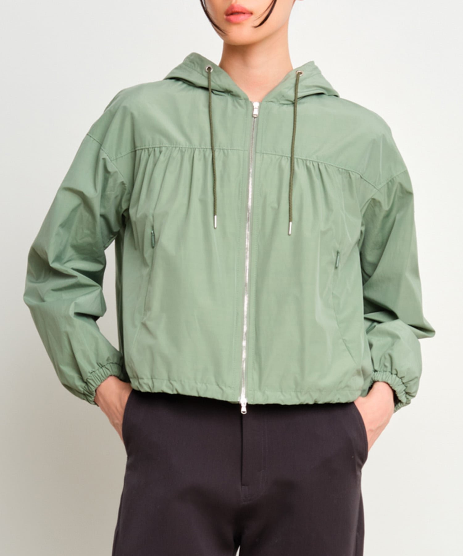 【タトラス コンセプトストア/TATRAS CONCEPT STORE】の【TATRAS 直営店】 TELEKIA テレキア ブルゾン インテリア・キッズ・メンズ・レディースファッション・服の通販 founy(ファニー) 　ファッション　Fashion　レディースファッション　Fashion for Women　アウター　Coat / Outerwear Collection　ブルゾンジャケット・スポーティアウター　Blouson Jackets　イタリア　Italy　ギャザー　Gathered, Ruffled　コンパクト　Compact, Small Size　ダブル　Double, Double-Breasted　バランス　Balance, Style Balance　フォルム　Silhouette, Form　ブルゾン　Blouson, Bomber Jacket　ポケット　Pocket, Pocket Detail　リラックス　Relax, Relaxed Fit　GREEN|ID: prp329100004830402 ipo3291000000035160731