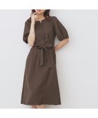 【インデックス/INDEX】のタックパフスリーブワンピース【洗濯機洗い可/イージーアイロン】 人気、トレンドファッション・服の通販 founy(ファニー) ファッション Fashion レディースファッション Fashion for Women ワンピース Dresses エレガント 上品 Elegant スマート Smart, Elegant バランス Balance, Style Balance フロント Front, Front Design ポケット Pocket, Pocket Detail リボン Ribbon, Bow 切替 Switching, Contrast Panel thumbnail ブラウン|ID: prp329100004830407 ipo3291000000035160800