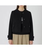 【ブルーレーベル クレストブリッジ/BLUE LABEL CRESTBRIDGE】のファインダブルビーバーノーカラージャケット 人気、トレンドファッション・服の通販 founy(ファニー) ファッション Fashion レディースファッション Fashion for Women アウター Coat / Outerwear Collection レディースジャケット・軽アウター Jackets ノーカラージャケット / シンプル上品コーデ Collarless Jackets インナー Innerwear オケージョン Occasion Wear ショート Short, Short Length ジャケット Jacket, Outerwear ボトム Bottoms, Lower Wear thumbnail ブラック|ID: prp329100004830414 ipo3291000000035160930