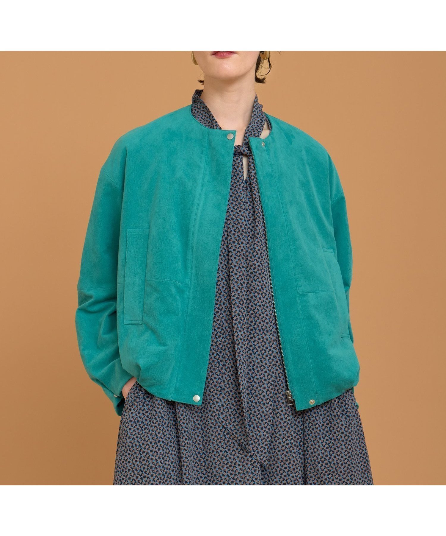 【ハウス オブ ロータス/HOUSE OF LOTUS】のフェイクスエードバルーンブルゾン インテリア・キッズ・メンズ・レディースファッション・服の通販 founy(ファニー) 　ファッション　Fashion　レディースファッション　Fashion for Women　アウター　Coat / Outerwear Collection　ブルゾンジャケット・スポーティアウター　Blouson Jackets　ギャザー　Gathered, Ruffled　バルーン　Balloon, Balloon Silhouette　フォルム　Silhouette, Form　フロント　Front, Front Design　ブルゾン　Blouson, Bomber Jacket　A/W・秋冬　Autumn/Winter　ターコイズ|ID: prp329100004830421 ipo3291000000035161056