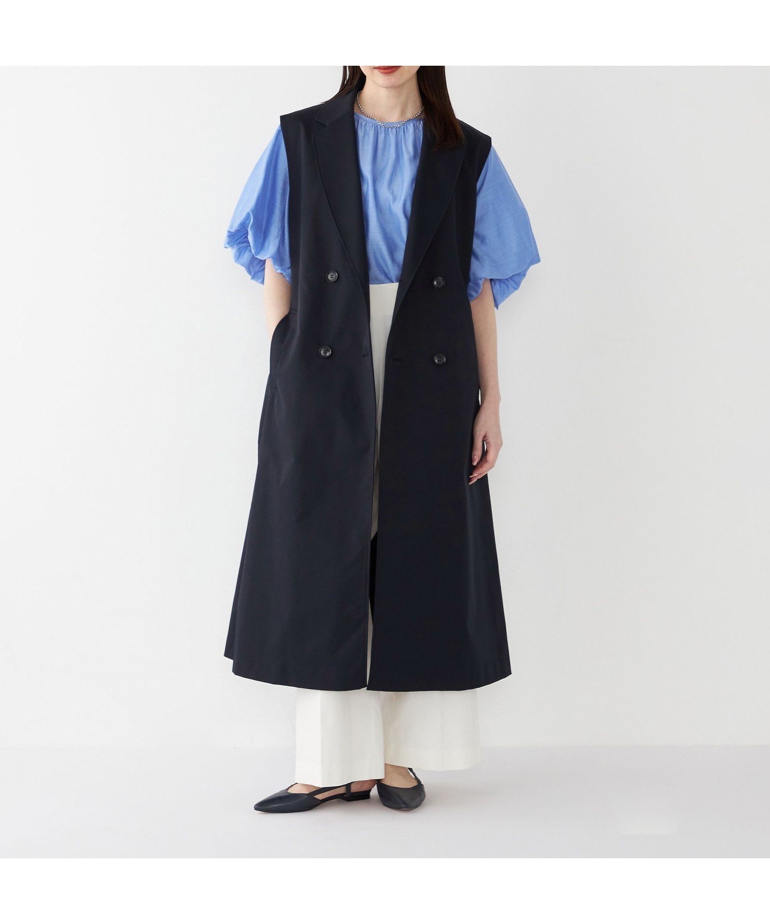 【シップス フォー ウィメン/SHIPS】のSHIPS Colors 手洗い可能 トレンチ 2WAY ジレ ワンピース インテリア・キッズ・メンズ・レディースファッション・服の通販 founy(ファニー) 　ファッション　Fashion　レディースファッション　Fashion for Women　アウター　Coat / Outerwear Collection　シンプル　Simple, Minimal　トレンチ　Trench, Trench Coat　メンズ　Men's, Menswear　ループ　Loop, Loop Knit　アウトレット　Outlet / Clearance　ビジネス 仕事 通勤　Business / Work / Commuting　2025年　2025　2025春夏・S/S　Spring/Summer 2025 SS25　ネイビー|ID: prp329100004830438 ipo3291000000035161339