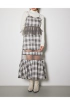 【リエンダ/rienda】のペプラムマーメイドチェックキャミワンピース 人気、トレンドファッション・服の通販 founy(ファニー) ファッション Fashion レディースファッション Fashion for Women ワンピース Dresses キャミソールワンピース Camisole Dresses おすすめ Recommended / Our Picks キャミワンピース Cami Dress, Slip Dress シアー Sheer, See-Through チェック Check, Plaid, Tartan チュール Tulip, Tulip Motif トレンド Trend, Trending Now ペプラム Peplum, Flared Hem レース Lace, Lace Fabric 再入荷 Restock / Back in Stock 切替 Switching, Contrast Panel thumbnail 柄KHA5|ID: prp329100004830440 ipo3291000000035161345