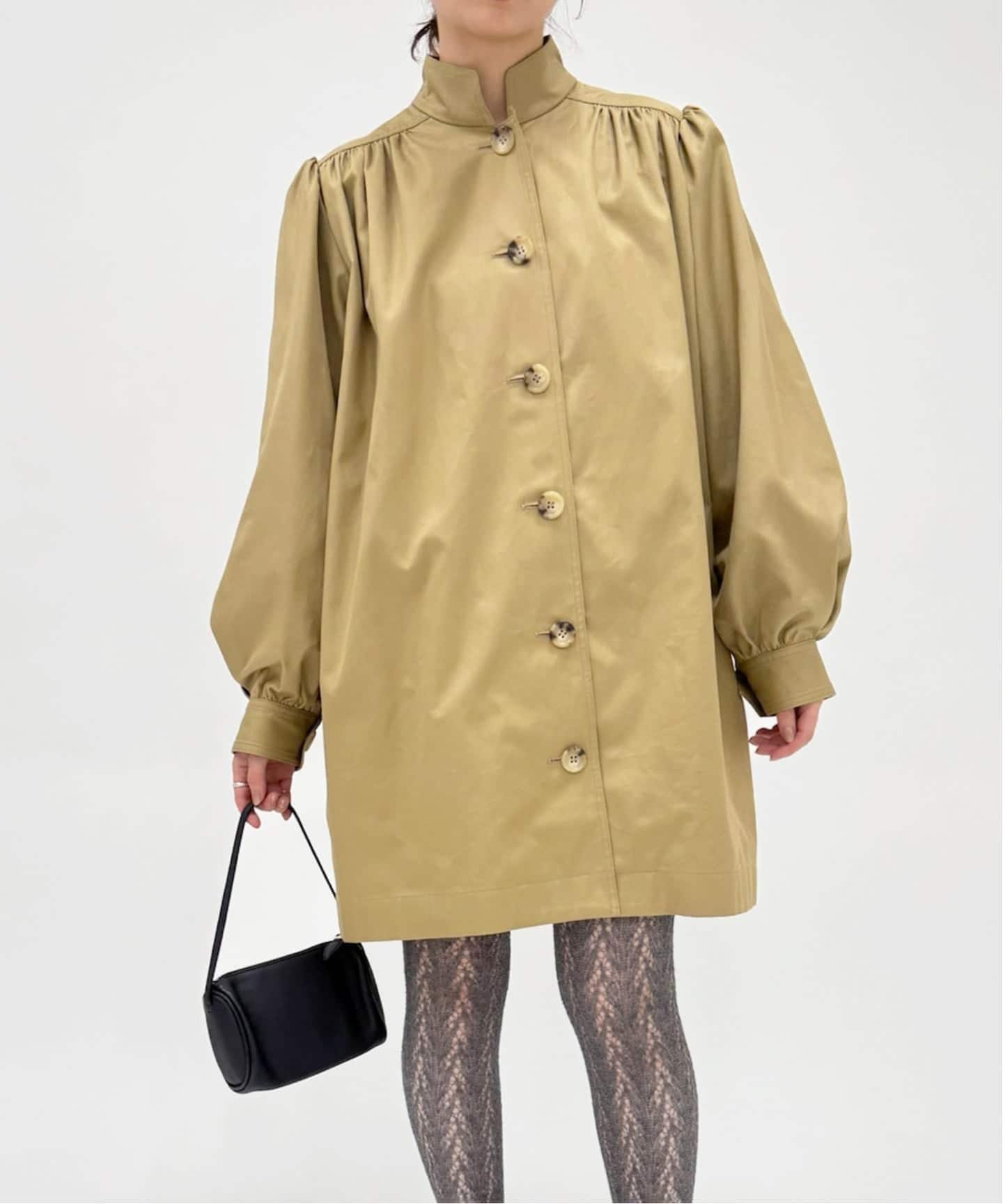 【エディット フォー ルル/edit.for LuLu】のギャバジンパフスリーブコート 人気、トレンドファッション・服の通販 founy(ファニー) 　ファッション　Fashion　レディースファッション　Fashion for Women　アウター　Coat / Outerwear Collection　コート・ロングコート・ピーコート　Long Coats, Peacoats & More　2025年　2025　2025-2026秋冬・A/W　Autumn/Winter 2025–26 AW25–26　おすすめ　Recommended / Our Picks　ギャザー　Gathered, Ruffled　スリーブ　Sleeve, Long Sleeve / Short Sleeve　 other-1|ID: prp329100004830441 ipo3291000000035161388