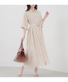 【アンデミュウ/Andemiu】の2WAYタック5分袖シャツワンピース 人気、トレンドファッション・服の通販 founy(ファニー) ファッション Fashion レディースファッション Fashion for Women ワンピース Dresses シャツワンピース / 1枚で着映えコーデ Shirt Dresses リボン Ribbon, Bow ループ Loop, Loop Knit ロング Long, Long-Length 夏 Summer 秋 Autumn thumbnail ベージュ|ID: prp329100004830442 ipo3291000000035161399