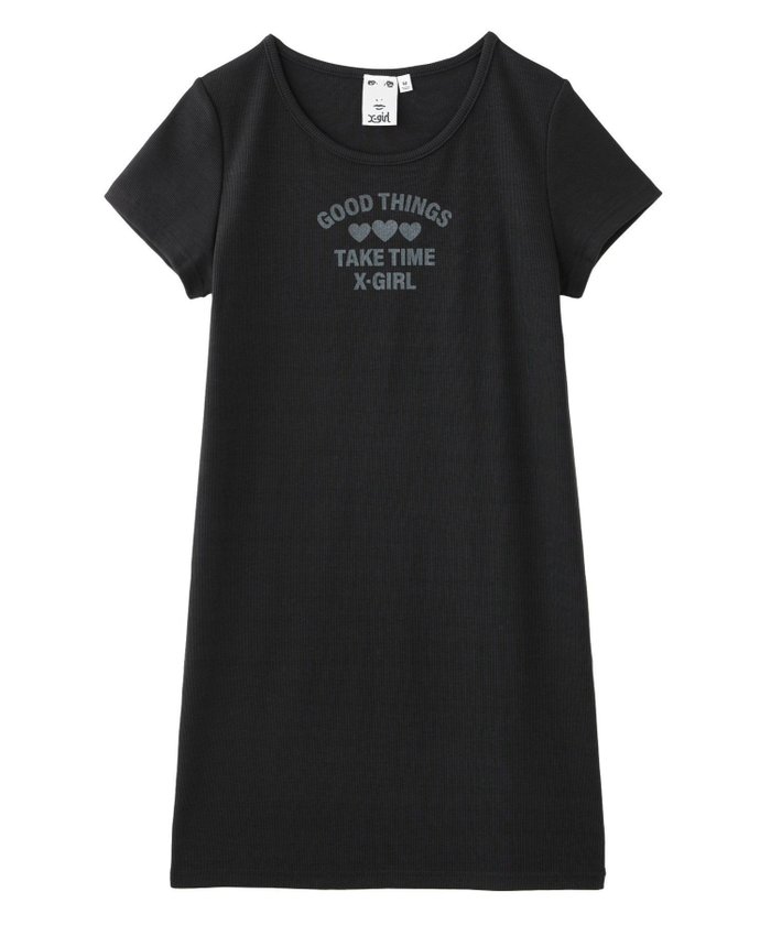 【エックスガール/X-girl】のRIB BABY DRESS 【X-girl】 インテリア・キッズ・メンズ・レディースファッション・服の通販 founy(ファニー) https://founy.com/ ファッション Fashion レディースファッション Fashion for Women ワンピース Dresses フォーマル・パーティードレス・結婚式用ドレス Elegant & Casual Dresses 春 Spring ガーリー Girly, Feminine Style グラフィック Graphic, Graphic Design コンパクト Compact, Small Size プリント Print, Printed Pattern S/S・春夏 SS, Spring/Summer, Warm Season 夏 Summer |ID: prp329100004830447 ipo3291000000035161613