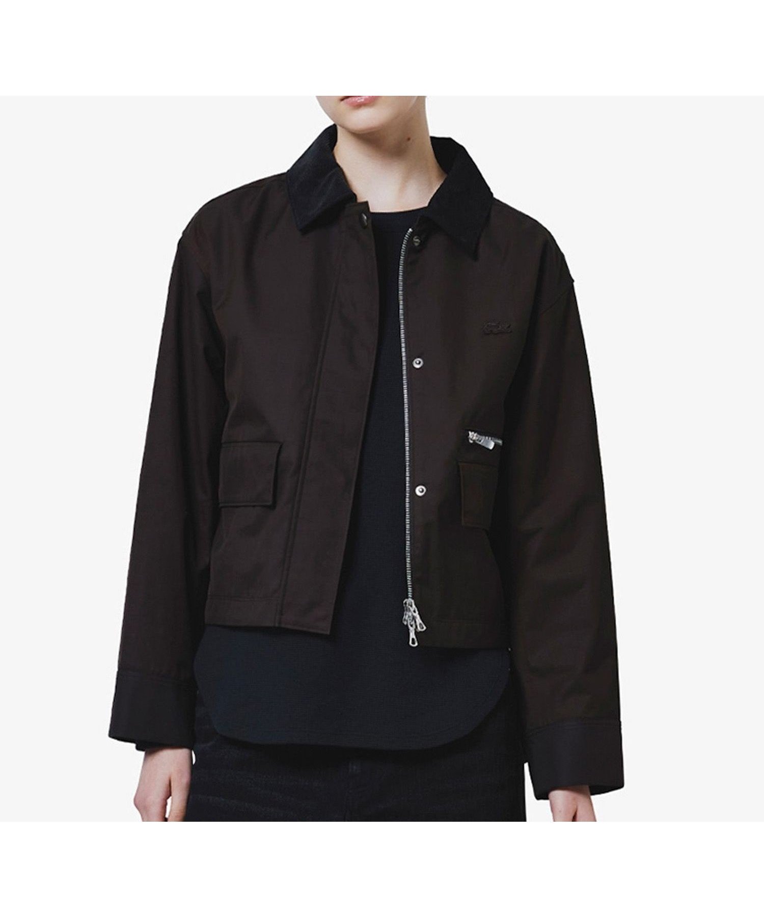 【ラコステ/LACOSTE】のコーデュロイカラーショート丈 ジップアップブルゾン インテリア・キッズ・メンズ・レディースファッション・服の通販 founy(ファニー) ファッション Fashion レディースファッション Fashion for Women アウター Coat / Outerwear Collection ブルゾンジャケット・スポーティアウター Blouson Jackets クラシック Classic, Timeless Style コーデュロイ Corduroy, Cord Fabric ショート Short, Short Length フラップ Flap, Flap Pocket ブルゾン Blouson, Bomber Jacket ボックス Boxy, Box Shape ポケット Pocket, Pocket Detail メタル Metal, Metal Parts モダン Modern, Contemporary ワーク Workwear, Utility Style ダークブラウン|ID: prp329100004830449 ipo3291000000035161628