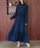 【ヴィータフェリーチェ/VitaFelice】の無地 フラワープリントマキシワンピワンピース 人気、トレンドファッション・服の通販 founy(ファニー) ファッション Fashion レディースファッション Fashion for Women ワンピース Dresses マキシ丈ワンピース・ロングドレス Maxi Dresses / Long One-Pieces オケージョン Occasion Wear ガーリー Girly, Feminine Style フェミニン Feminine, Girly プリント Print, Printed Pattern 無地 Plain, Solid Color 再入荷 Restock / Back in Stock エレガント 上品 Elegant thumbnail ネイビー|ID: prp329100004830457 ipo3291000000035161802