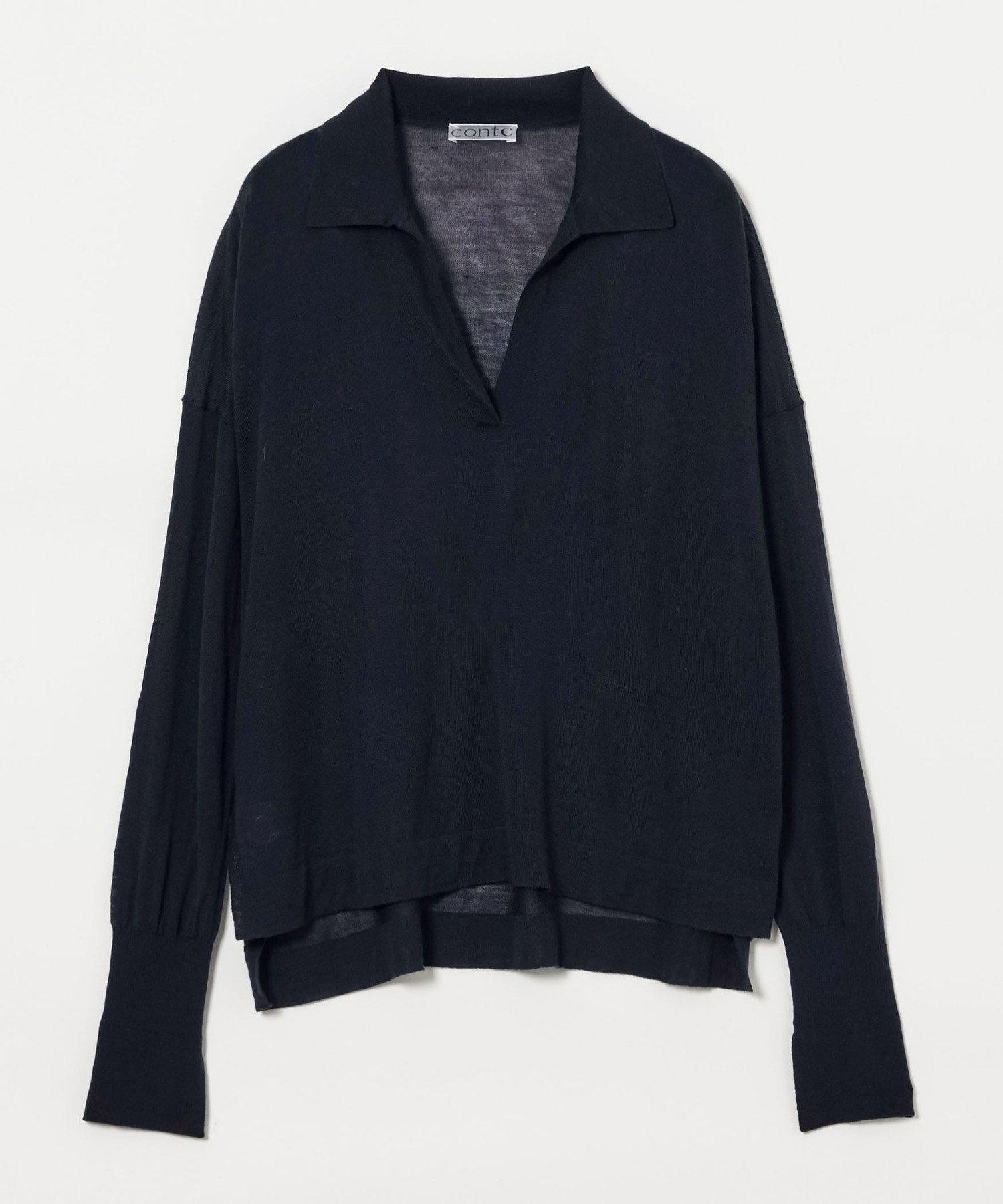 【ユナイテッドアローズ/UNITED ARROWS】のconte シアー スキッパー プルオーバーニット インテリア・キッズ・メンズ・レディースファッション・服の通販 founy(ファニー) 　ファッション　Fashion　レディースファッション　Fashion for Women　トップス・カットソー　Cut & Sew Tops　ニット　Knit Tops & Sweaters　カジュアルプルオーバー・ニットトップス　Pullovers & Knit Tops / Casual Pullovers　コンパクト　Compact, Small Size　シアー　Sheer, See-Through　スキッパー　Skipper, Open Collar　定番　Standard, Basic Item　バランス　Balance, Style Balance　ボトム　Bottoms, Lower Wear　A/W・秋冬　Autumn/Winter　NAVY|ID: prp329100004830458 ipo3291000000035161803