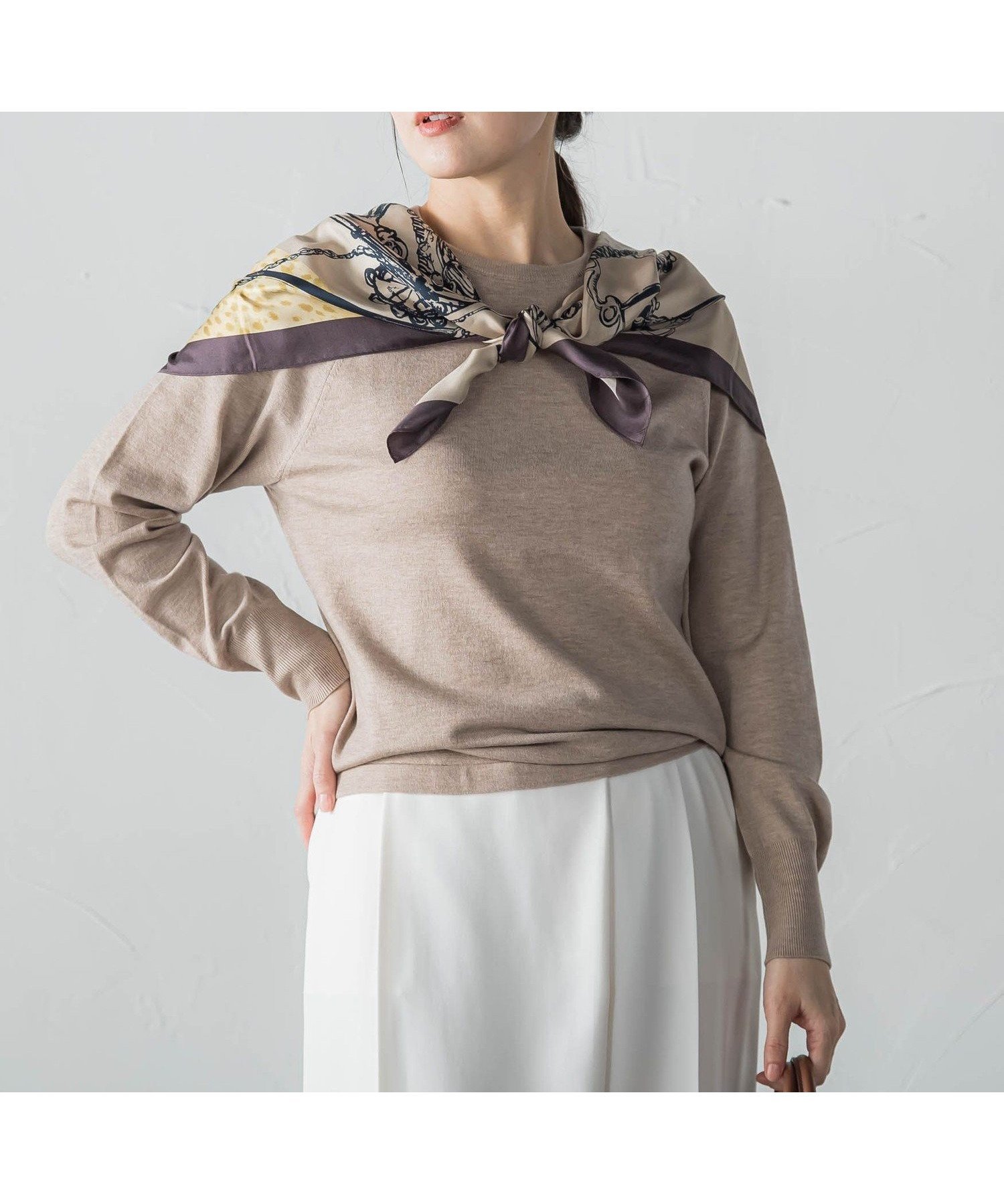 【ロートレ アモン/LAUTRE AMONT】の【WEB限定】エレカットベーシックニット インテリア・キッズ・メンズ・レディースファッション・服の通販 founy(ファニー) 　ファッション　Fashion　レディースファッション　Fashion for Women　トップス・カットソー　Cut & Sew Tops　ニット　Knit Tops & Sweaters　2025年　2025　2025-2026秋冬・A/W　Autumn/Winter 2025–26 AW25–26　エレガント 上品　Elegant　秋　Autumn　A/W・秋冬　Autumn/Winter　ビジネス 仕事 通勤　Business / Work / Commuting　キャメル|ID: prp329100004830459 ipo3291000000035161817