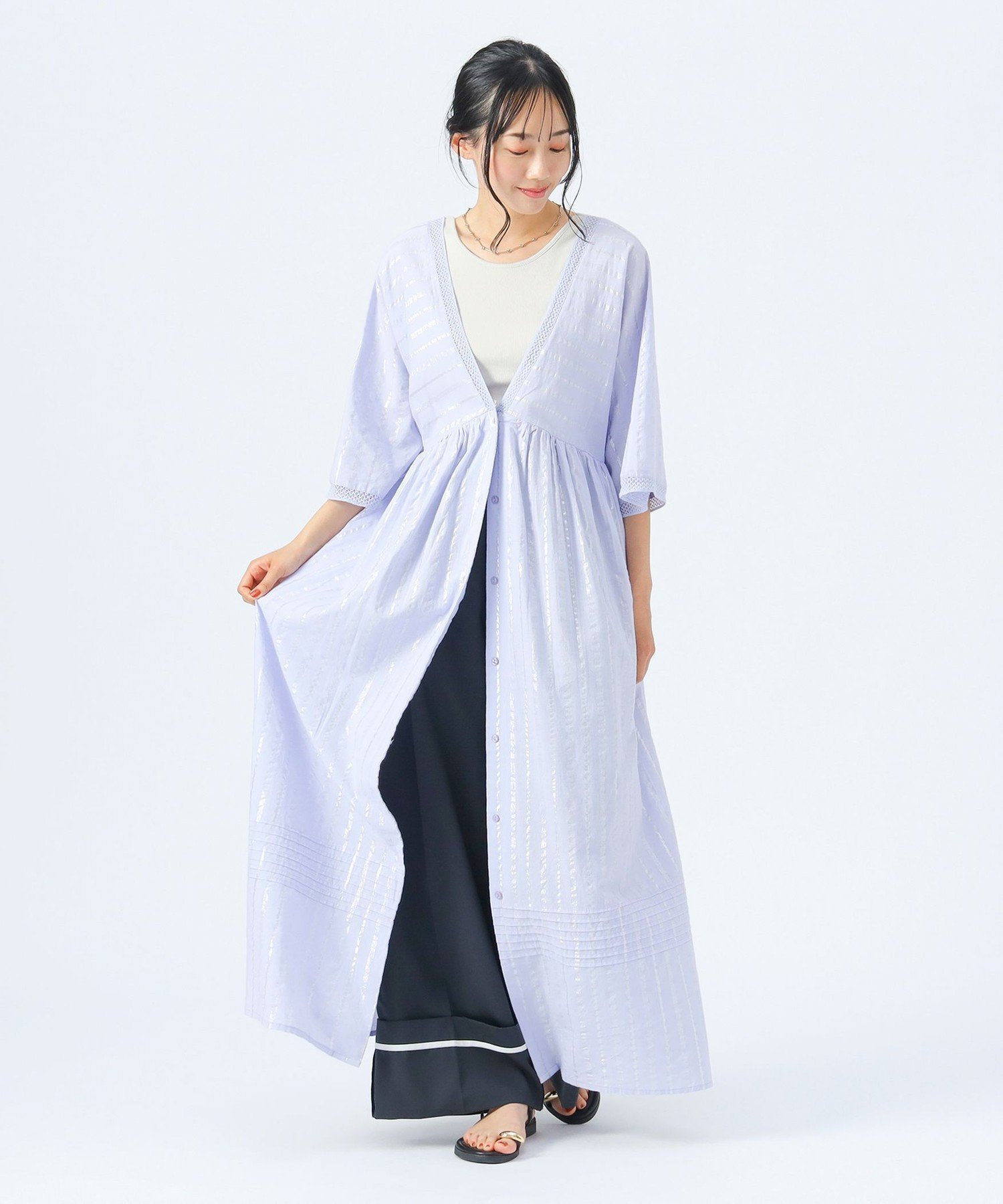 【ビームス ハート/BEAMS HEART】のINDIA ラメ ストライプ ワンピース 人気、トレンドファッション・服の通販 founy(ファニー) 　ファッション　Fashion　レディースファッション　Fashion for Women　ワンピース　Dresses　おすすめ　Recommended / Our Picks　インド　Indian Textile　キャミソール　Camisole, Spaghetti Strap Top　ストライプ　Stripe, Striped Pattern　タンク　Tank Top, Sleeveless Top　リラックス　Relax, Relaxed Fit　レース　Lace, Lace Fabric　エレガント 上品　Elegant　旅行　Travel　 other-1|ID: prp329100004830469 ipo3291000000035162026