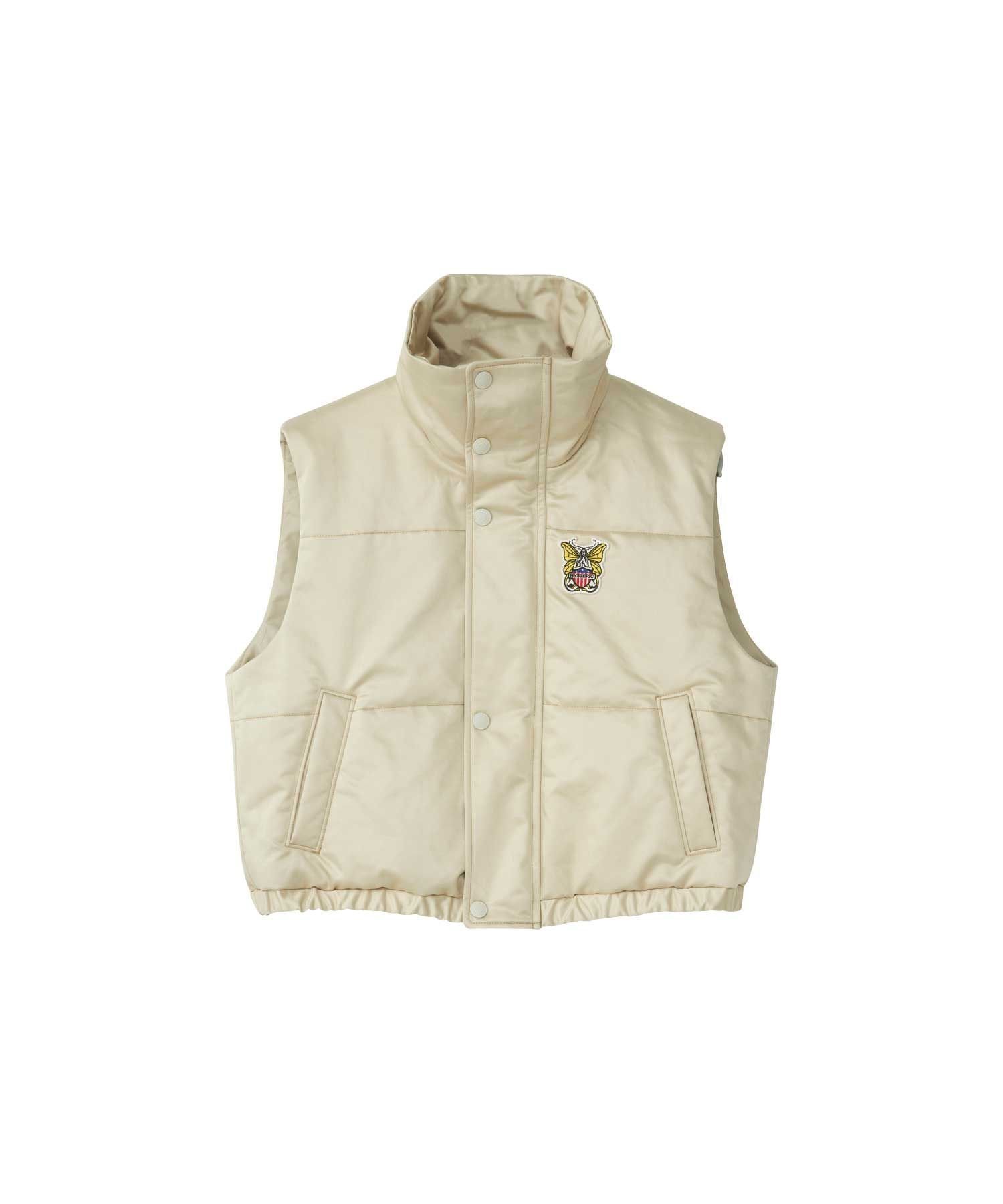 【ヒステリックグラマー/HYSTERIC GLAMOUR】のLEVITATED GIRLワッペン ショートベスト 人気、トレンドファッション・服の通販 founy(ファニー) 　ファッション　Fashion　レディースファッション　Fashion for Women　アウター　Coat / Outerwear Collection　トップス・カットソー　Cut & Sew Tops　ベスト&ジレ / 重ね着スタイル　Vests & Gilets　クラシック　Classic, Timeless Style　コンパクト　Compact, Small Size　ショート　Short, Short Length　シンプル　Simple, Minimal　スタンド　Stand Collar, Upright Stand　ベスト　Vest, Waistcoat　モチーフ　Motif, Design Theme　軽量　Lightweight, Ultra Light　 other-1|ID: prp329100004830501 ipo3291000000035162611