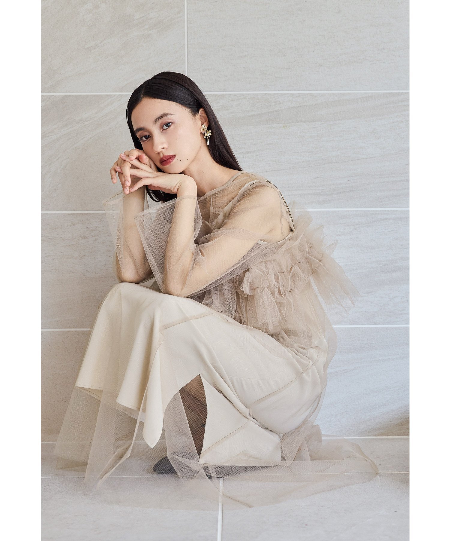 【ビーフラット/bflat】のマルチウェイボリュームチュールドレス 3点セット パーティードレス 人気、トレンドファッション・服の通販 founy(ファニー) 　ファッション　Fashion　レディースファッション　Fashion for Women　ワンピース　Dresses　フォーマル・パーティードレス・結婚式用ドレス　Elegant & Casual Dresses　インナー　Innerwear　シンプル　Simple, Minimal　チュール　Tulip, Tulip Motif　ドレス　Dress, One-Piece　ビスチェ　Bustier, Corset Top　フリル　Frill, Ruffle　リボン　Ribbon, Bow　おすすめ　Recommended / Our Picks　結婚式　Wedding　披露宴　Wedding Reception　二次会　After Party　 other-1|ID: prp329100004830512 ipo3291000000035162830