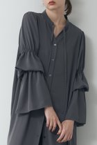 【リミュウ/Limue】のギャザースリーブシャツワンピース 人気、トレンドファッション・服の通販 founy(ファニー) ファッション Fashion レディースファッション Fashion for Women ワンピース Dresses シャツワンピース / 1枚で着映えコーデ Shirt Dresses おすすめ Recommended / Our Picks ギャザー Gathered, Ruffled スリーブ Sleeve, Long Sleeve / Short Sleeve ロマンティック Romantic, Feminine Style 秋 Autumn thumbnail グレー|ID: prp329100004830519 ipo3291000000035163014