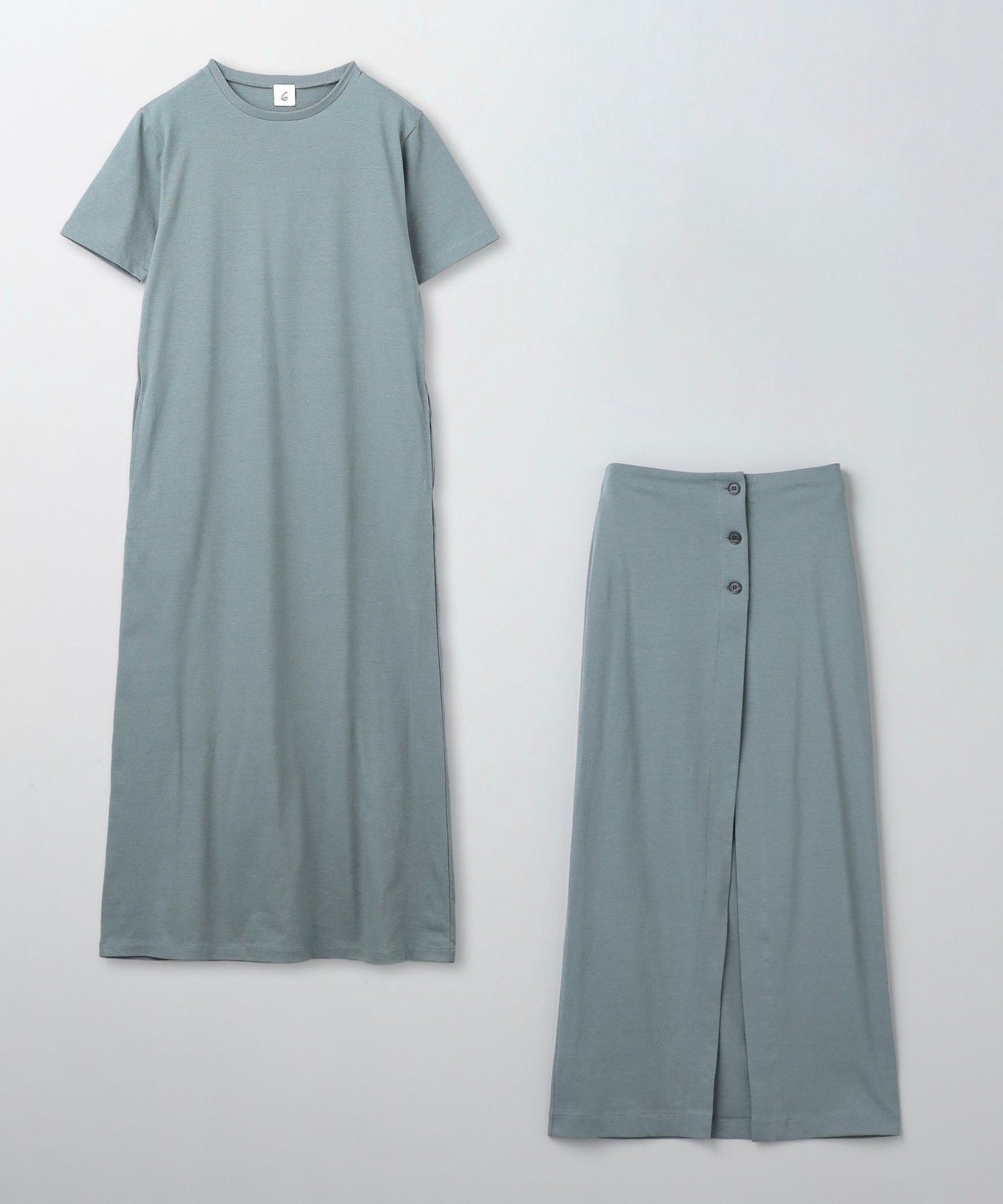 【ユナイテッドアローズ/UNITED ARROWS】の6(ROKU) コットン キュプラ ワンピース ラップスカート インテリア・キッズ・メンズ・レディースファッション・服の通販 founy(ファニー) 　ファッション　Fashion　レディースファッション　Fashion for Women　スカート　Skirts　キュプラ　Cupro, Eco Fabric　シンプル　Simple, Minimal　ラップ　Wrap, Wrap Design　アウトレット　Outlet / Clearance　MD.GRAY|ID: prp329100004830520 ipo3291000000035163022