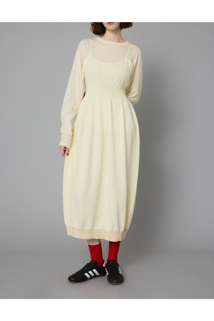 【ヘリンドットサイ/HeRIN.CYE】のWaist shape knit dress インテリア・キッズ・メンズ・レディースファッション・服の通販 founy(ファニー) https://founy.com/ ファッション Fashion レディースファッション Fashion for Women トップス・カットソー Cut & Sew Tops ニット Knit Tops & Sweaters ワンピース Dresses フォーマル・パーティードレス・結婚式用ドレス Elegant & Casual Dresses ストレッチ Stretch, Stretchy Fabric パイピング Piping, Trim Design ブラウジング Blouson Silhouette, Cinched Waist |ID: prp329100004830530 ipo3291000000035163171