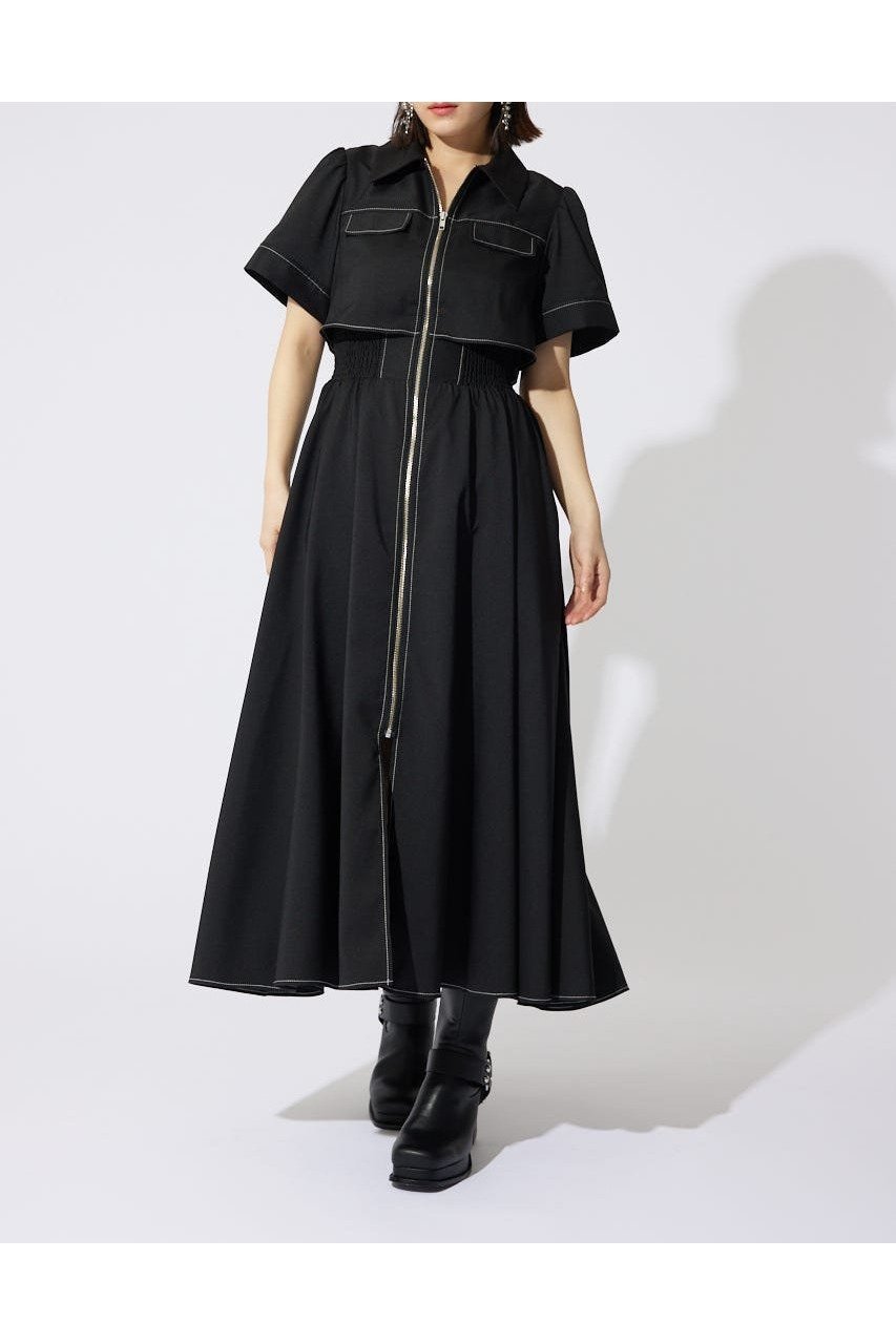 【リエンダ/rienda】の【AKB48 千葉恵里さん着用】バストフレアワンピース インテリア・キッズ・メンズ・レディースファッション・服の通販 founy(ファニー) 　ファッション　Fashion　レディースファッション　Fashion for Women　ワンピース　Dresses　シャーリング　Shirring, Ruched　ストライプ　Stripe, Striped Pattern　スニーカー　Sneakers, Trainers　ダウン　Down, Puffer　バランス　Balance, Style Balance　フェミニン　Feminine, Girly　フラップ　Flap, Flap Pocket　フレア　Flare, Flared　無地　Plain, Solid Color　ロング　Long, Long-Length　再入荷　Restock / Back in Stock　BLK|ID: prp329100004830532 ipo3291000000035163194