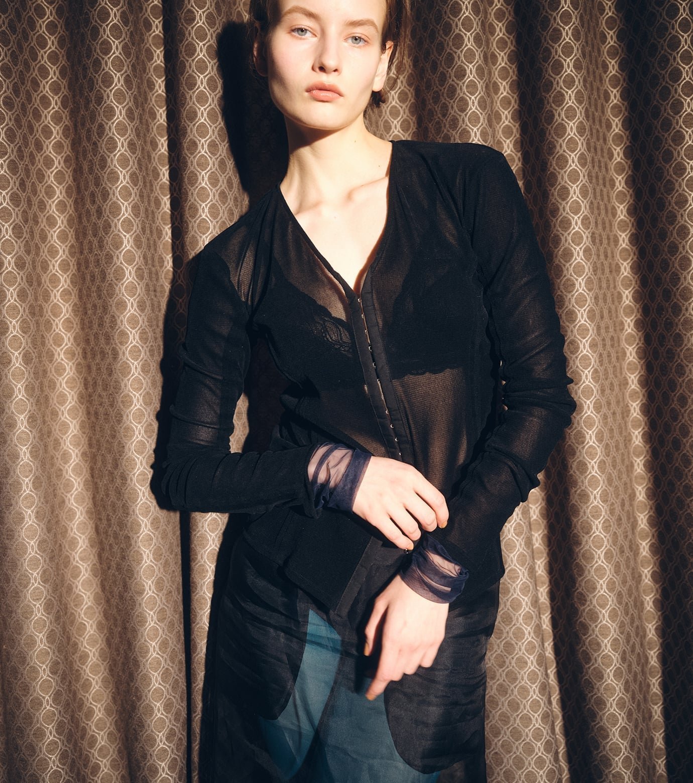 【ルシェル ブルー/LE CIEL BLEU】のフロッキーメッシュ チュールフィットトップ / Flocked Mesh Tulle Fitted Top インテリア・キッズ・メンズ・レディースファッション・服の通販 founy(ファニー) ファッション Fashion レディースファッション Fashion for Women ワンピース Dresses クール Cool, Chic サテン Satin, Glossy Fabric ストレッチ Stretch, Stretchy Fabric チュール Tulip, Tulip Motif フロント Front, Front Design ボトム Bottoms, Lower Wear ランジェリー Lingerie, Intimate Wear ブラック|ID: prp329100004830538 ipo3291000000035163251