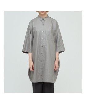 【マーコート/MARcourt】のmizuiro ind グロッシーワイドハーフスリーブシャツワンピース 人気、トレンドファッション・服の通販 founy(ファニー) ファッション Fashion レディースファッション Fashion for Women ワンピース Dresses シャツワンピース / 1枚で着映えコーデ Shirt Dresses オイル Body Oil ベーシック Basic, Essential ポケット Pocket, Pocket Detail レギュラー Regular, Standard Fit ワイド Wide, Wide Fit 定番 Standard, Basic Item 無地 Plain, Solid Color |ID:prp329100004830541