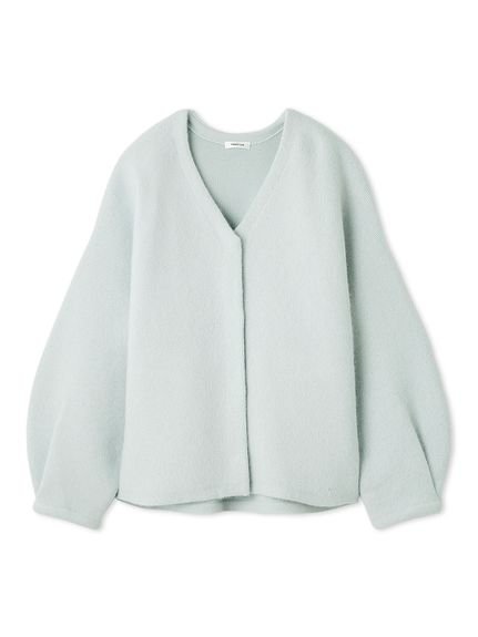 【フレイ アイディー/FRAY I.D】のダブルフェイスラクーンカーディガン インテリア・キッズ・メンズ・レディースファッション・服の通販 founy(ファニー) 　ファッション　Fashion　レディースファッション　Fashion for Women　トップス・カットソー　Cut & Sew Tops　カーディガン・羽織り　Layered Style Cardigans　カーディガン　Cardigan, Knitwear　スマート　Smart, Elegant　ダブル　Double, Double-Breasted　ドット　Polka Dot, Dot Pattern　フェイス　Face, Facial Design　フロント　Front, Front Design　プリント　Print, Printed Pattern　ポケット　Pocket, Pocket Detail　おすすめ　Recommended / Our Picks　LBLU[081]|ID: prp329100004830544 ipo3291000000035163350