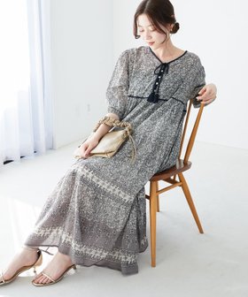 【ルクールブラン/le.coeur blanc】のFanakaパイピングフラワー柄ワンピ 人気、トレンドファッション・服の通販 founy(ファニー) ファッション Fashion レディースファッション Fashion for Women ワンピース Dresses インド Indian Textile エスニック Ethnic Style 春 Spring カーディガン Cardigan, Knitwear ギャザー Gathered, Ruffled デニム Denim, Jeans Material フリンジ Fringe, Tassel プリント Print, Printed Pattern リラックス Relax, Relaxed Fit S/S・春夏 SS, Spring/Summer, Warm Season おすすめ Recommended / Our Picks 夏 Summer |ID:prp329100004830563