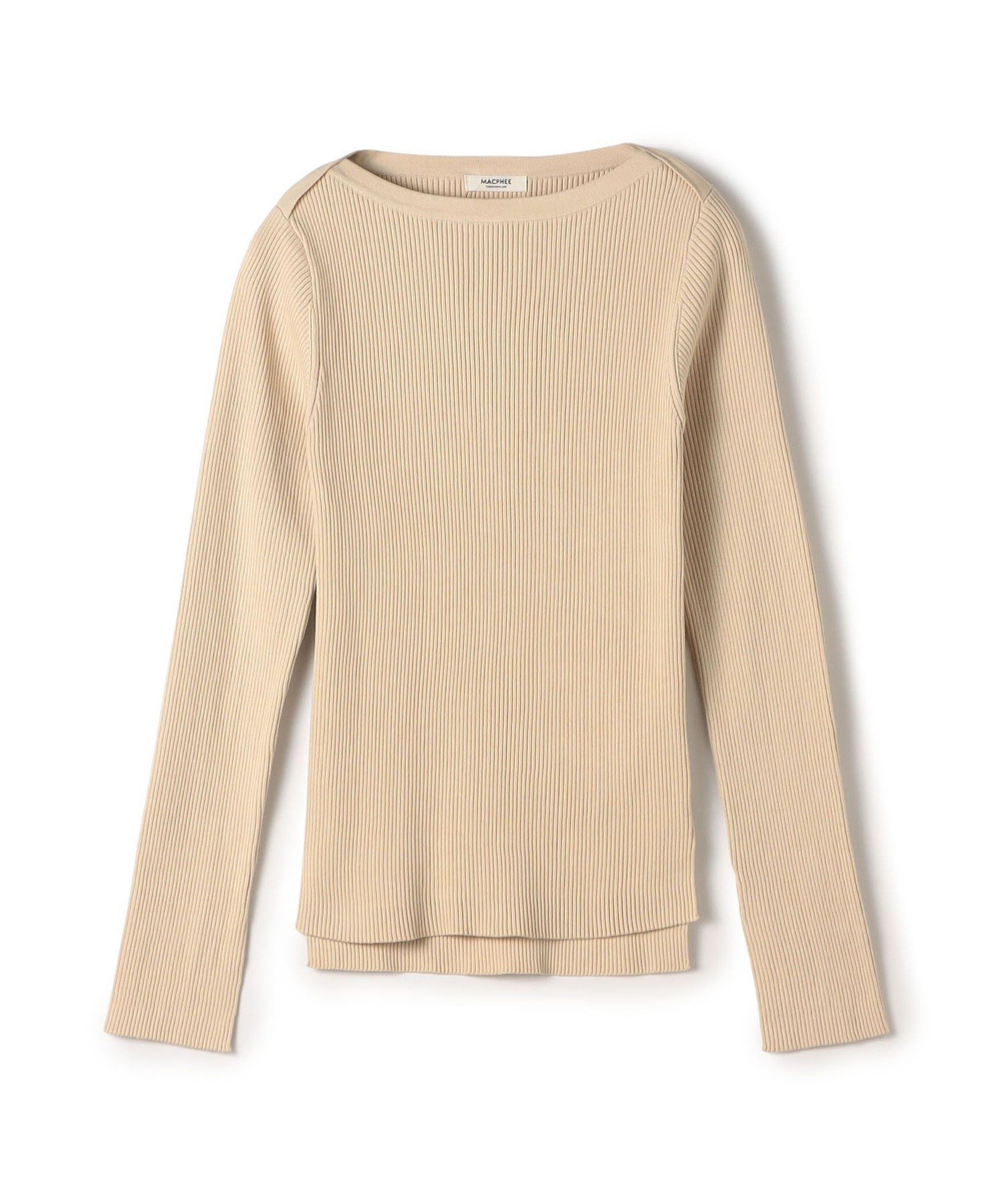 【トゥモローランド/TOMORROWLAND】のコットンリブ ボートネックプルオーバー インテリア・キッズ・メンズ・レディースファッション・服の通販 founy(ファニー) 　ファッション　Fashion　レディースファッション　Fashion for Women　トップス・カットソー　Cut & Sew Tops　カジュアルプルオーバー・ニットトップス　Pullovers & Knit Tops / Casual Pullovers　シンプル　Simple, Minimal　スリット　Slit, Slit Detail　フィット　Fit, Slim Fit　ベーシック　Basic, Essential　定番　Standard, Basic Item　41 ライトベージュ|ID: prp329100004830570 ipo3291000000035163685