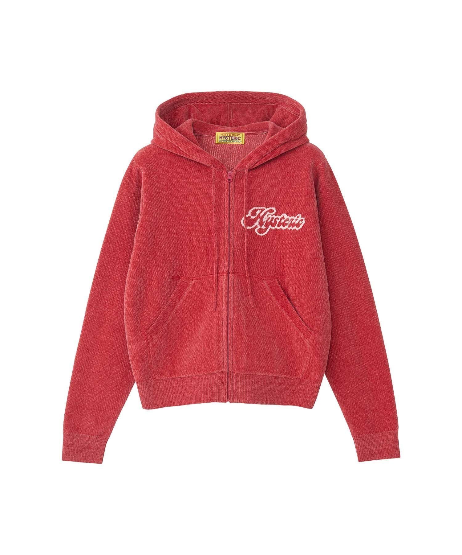 【ヒステリックグラマー/HYSTERIC GLAMOUR】のHYSTERIC GIRL編込 パーカー 人気、トレンドファッション・服の通販 founy(ファニー) 　ファッション　Fashion　レディースファッション　Fashion for Women　トップス・カットソー　Cut & Sew Tops　レディースパーカー・カジュアルフーディー　Casual Hoodies & Sweatshirts　コンパクト　Compact, Small Size　セットアップ　Set-Up, Coordinated Outfit　パーカー　Hoodie, Parka　ビジュー　Bijou, Jewel-like Accent　ベロア　Velour, Soft Velvet　定番　Standard, Basic Item　 other-1|ID: prp329100004830573 ipo3291000000035163727