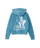 【ヒステリックグラマー/HYSTERIC GLAMOUR】のHYSTERIC GIRL編込 パーカー 人気、トレンドファッション・服の通販 founy(ファニー) ファッション Fashion レディースファッション Fashion for Women トップス・カットソー Cut & Sew Tops レディースパーカー・カジュアルフーディー Casual Hoodies & Sweatshirts コンパクト Compact, Small Size セットアップ Set-Up, Coordinated Outfit パーカー Hoodie, Parka ビジュー Bijou, Jewel-like Accent ベロア Velour, Soft Velvet 定番 Standard, Basic Item thumbnail ブルー|ID: prp329100004830573 ipo3291000000035163729