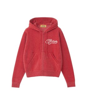 【ヒステリックグラマー/HYSTERIC GLAMOUR】のHYSTERIC GIRL編込 パーカー 人気、トレンドファッション・服の通販 founy(ファニー) ファッション Fashion レディースファッション Fashion for Women トップス・カットソー Cut & Sew Tops レディースパーカー・カジュアルフーディー Casual Hoodies & Sweatshirts コンパクト Compact, Small Size セットアップ Set-Up, Coordinated Outfit パーカー Hoodie, Parka ビジュー Bijou, Jewel-like Accent ベロア Velour, Soft Velvet 定番 Standard, Basic Item |ID:prp329100004830573